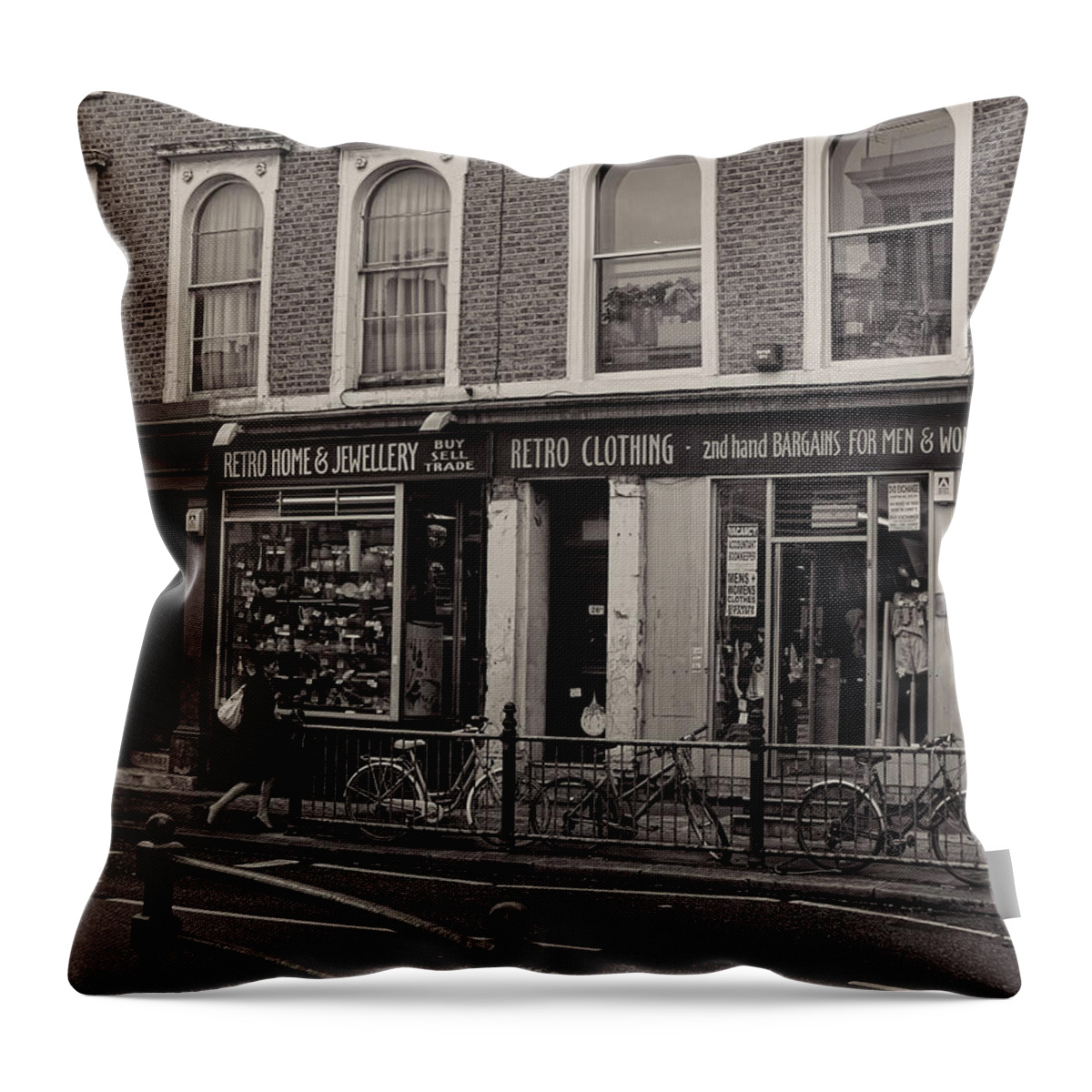 London Throw Pillow featuring the photograph Retro on Portobello Road by Nicky Jameson