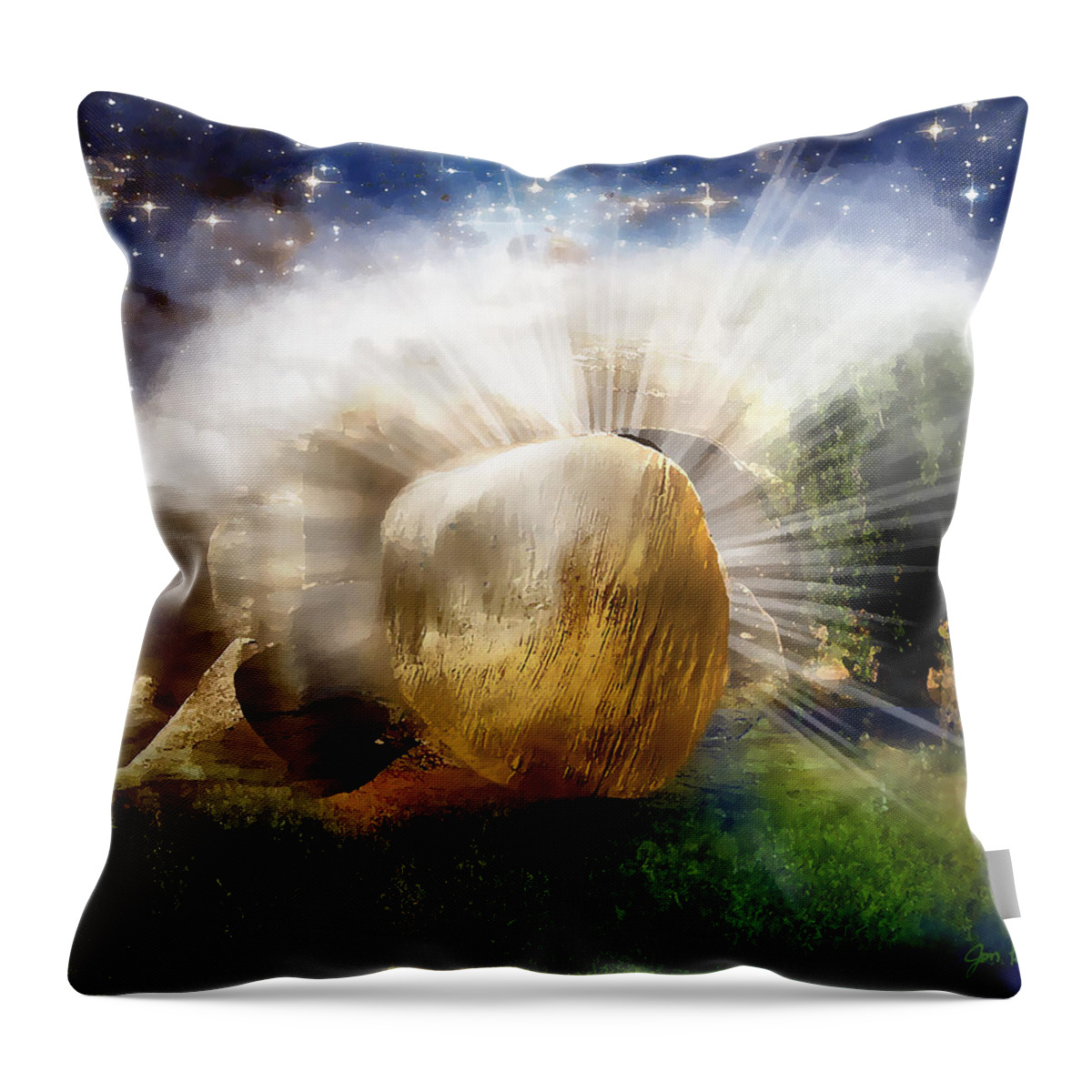 Risen Throw Pillow featuring the digital art Risen by Jennifer Page