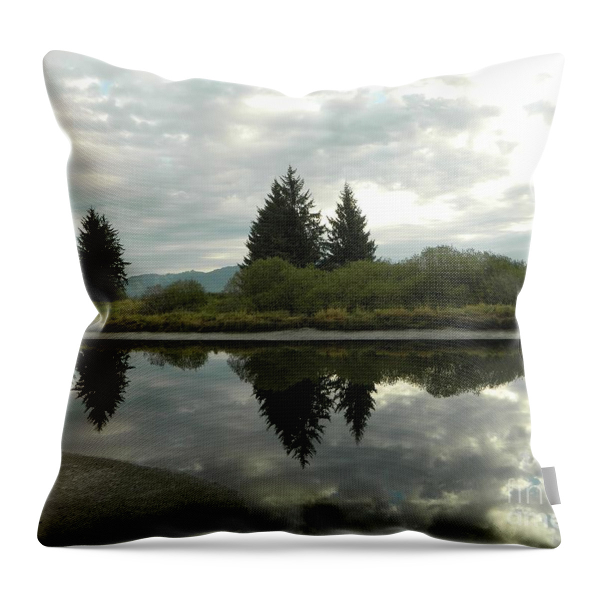 River Throw Pillow featuring the photograph River Reflections by Gallery Of Hope 