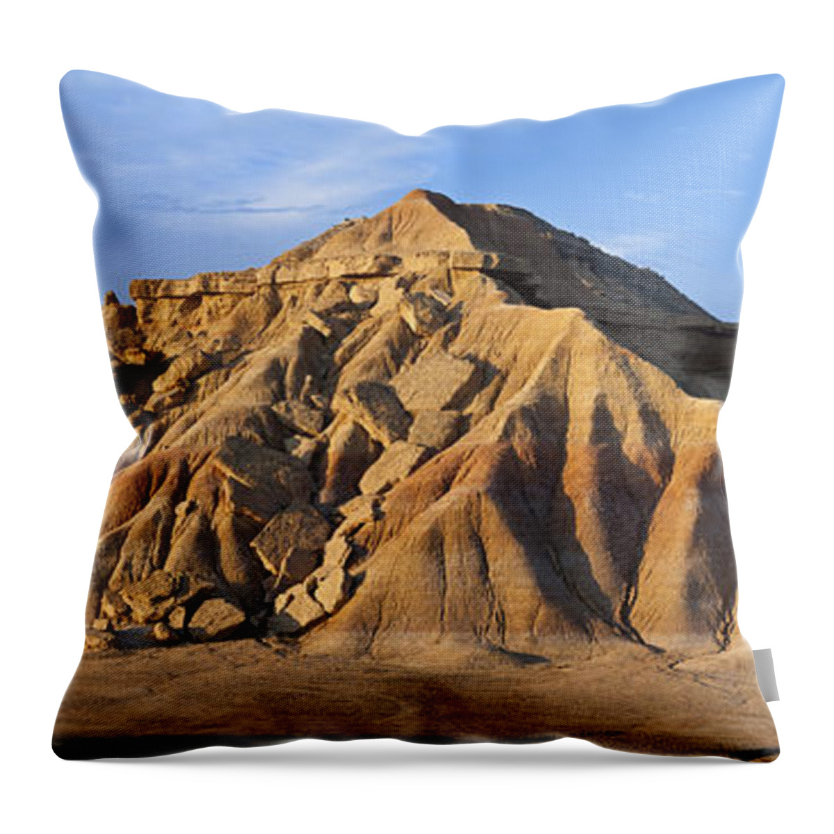 Albert Lleal Throw Pillow featuring the photograph Rock Formation Bardenas Reales Navarra by Albert Lleal