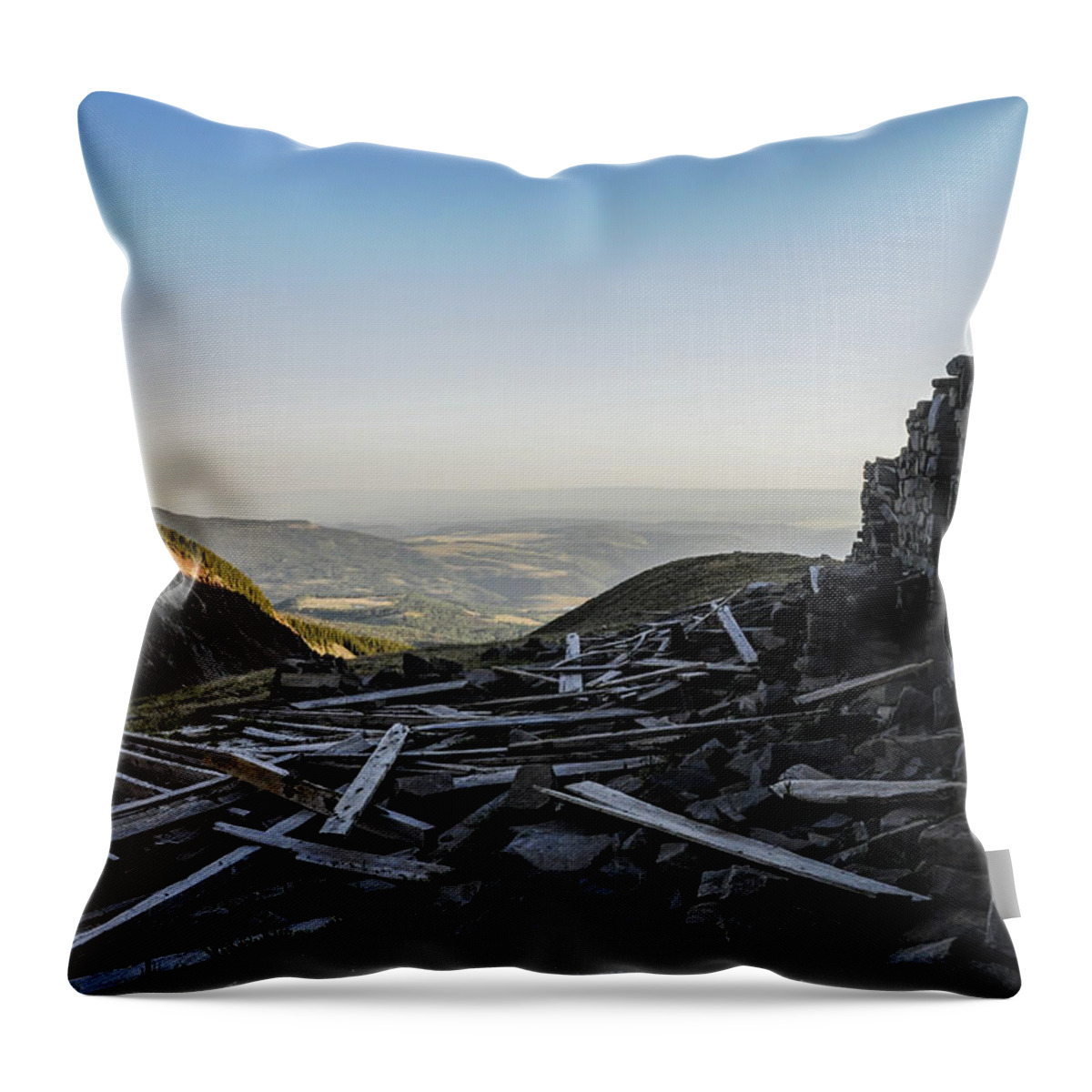 Rock Throw Pillow featuring the photograph Rock of Ages Ruins by Aaron Spong