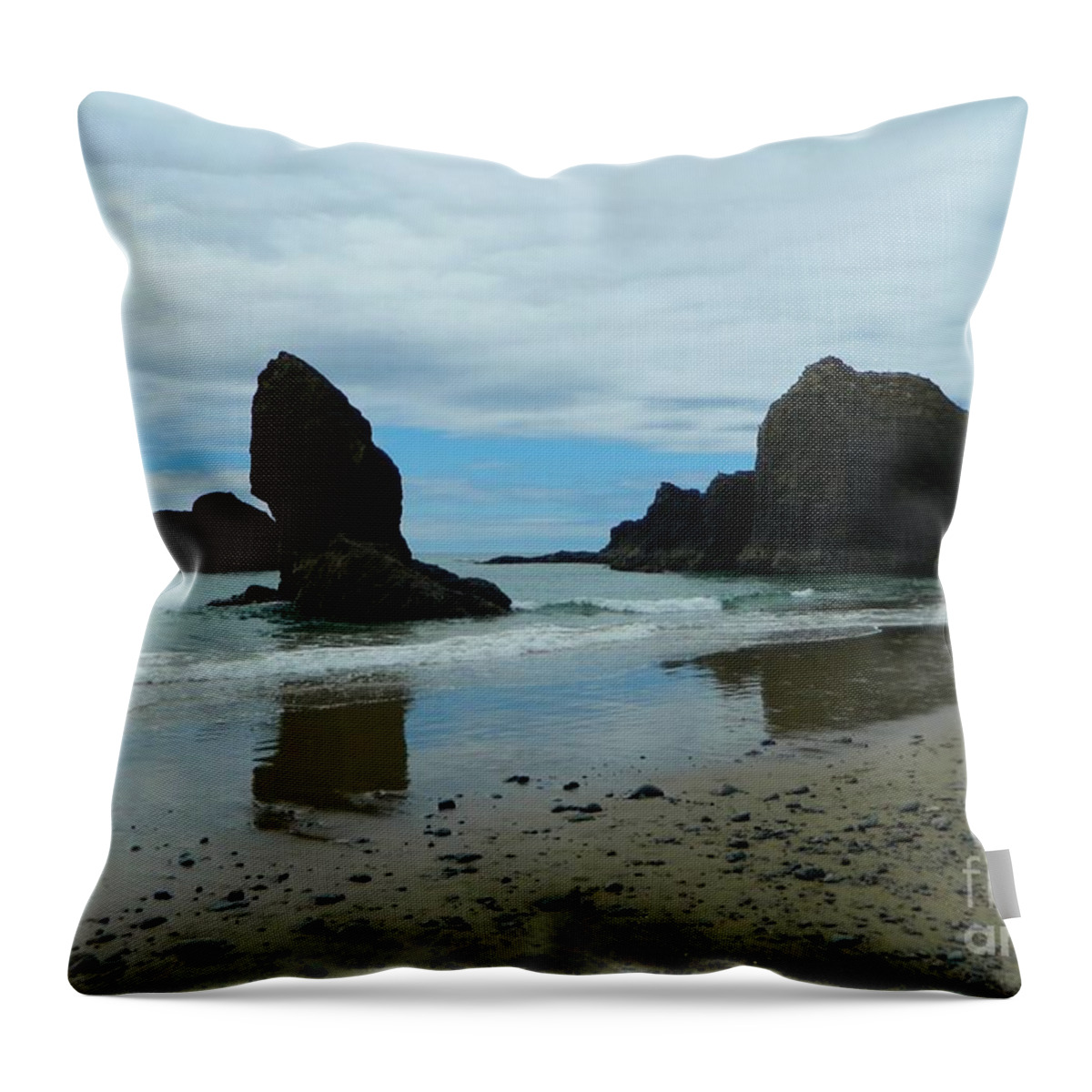 Rocks Throw Pillow featuring the photograph Rock Reflections by Gallery Of Hope 