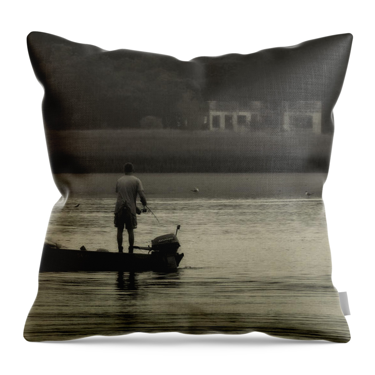 Fish Throw Pillow featuring the photograph Rocking the Boat by Deborah Smith