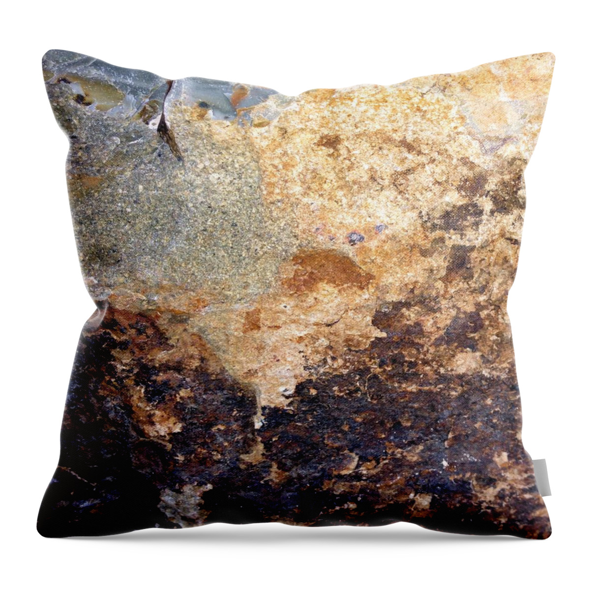 Rock Throw Pillow featuring the photograph Rockscape 2 by Linda Bailey