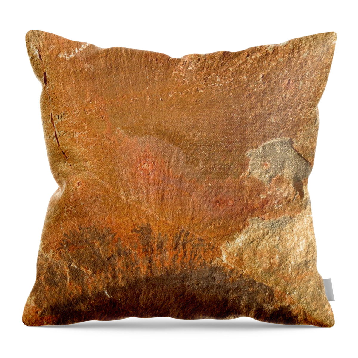 Rock Throw Pillow featuring the photograph Rockscape 6 by Linda Bailey