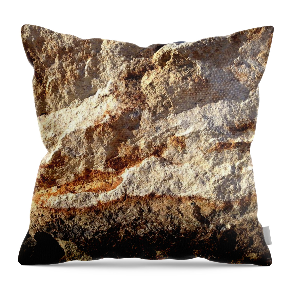 Rock Throw Pillow featuring the photograph Rockscape 9 by Linda Bailey