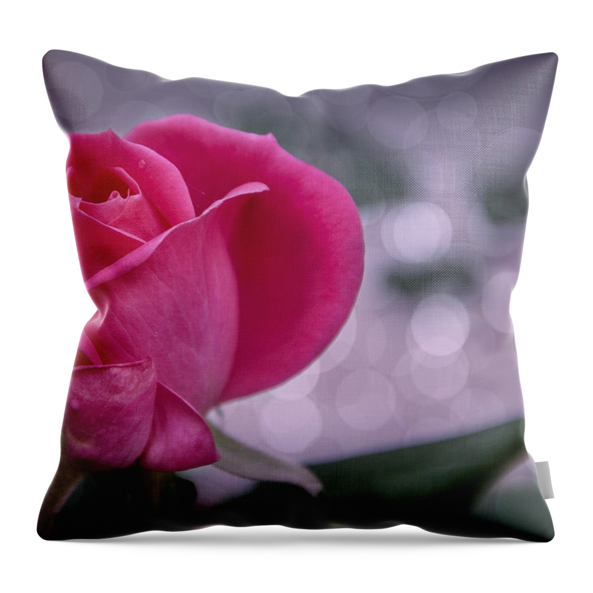 Flower Throw Pillow featuring the photograph Rose Drops by Cathy Kovarik