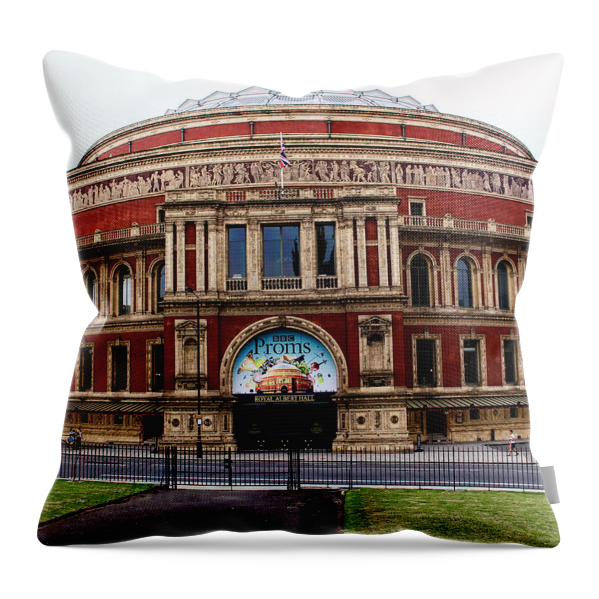 London Throw Pillow featuring the photograph Royal Albert Hall London by Nicky Jameson