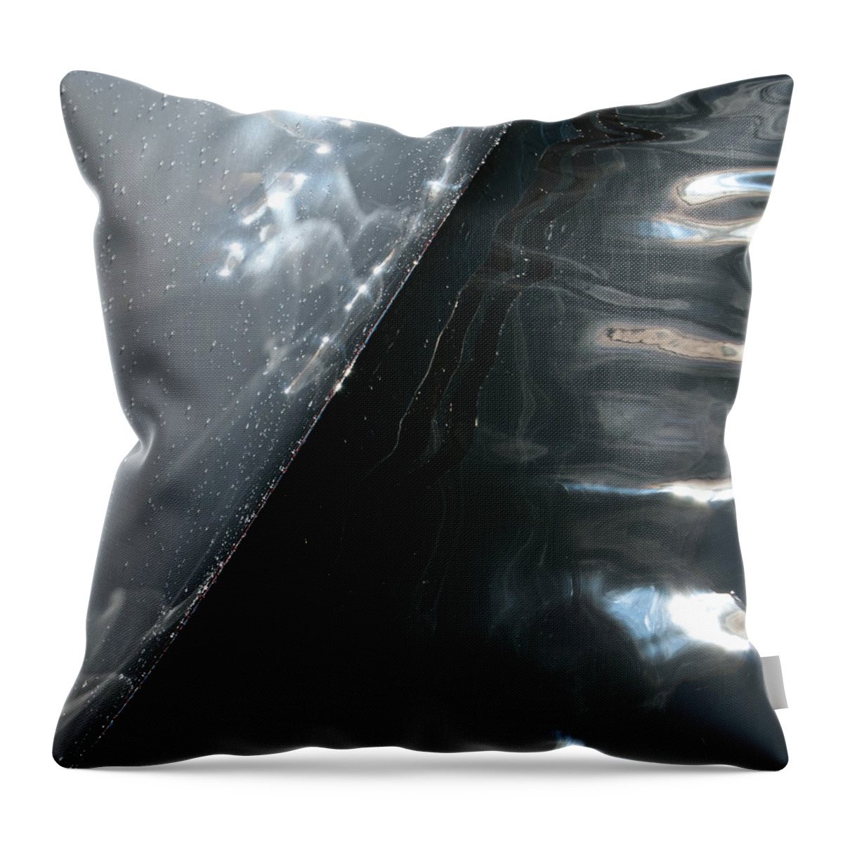 Sailboat Throw Pillow featuring the photograph Sailboat Hull - Abstract by Jani Freimann