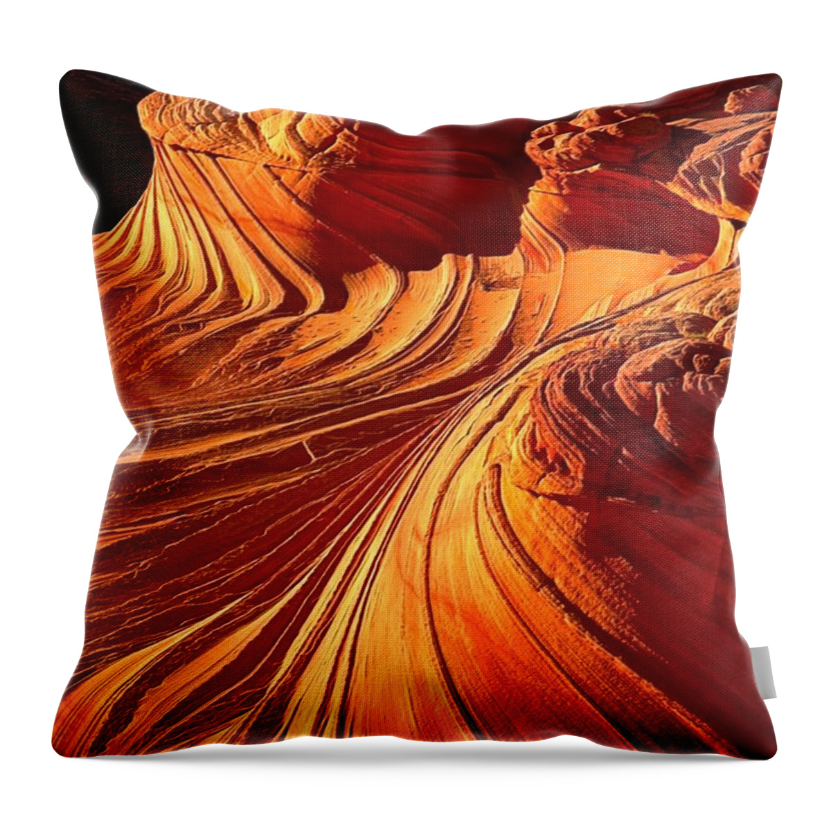 Coyote Buttes Throw Pillow featuring the photograph Sandstone Silhouette by Adam Jewell