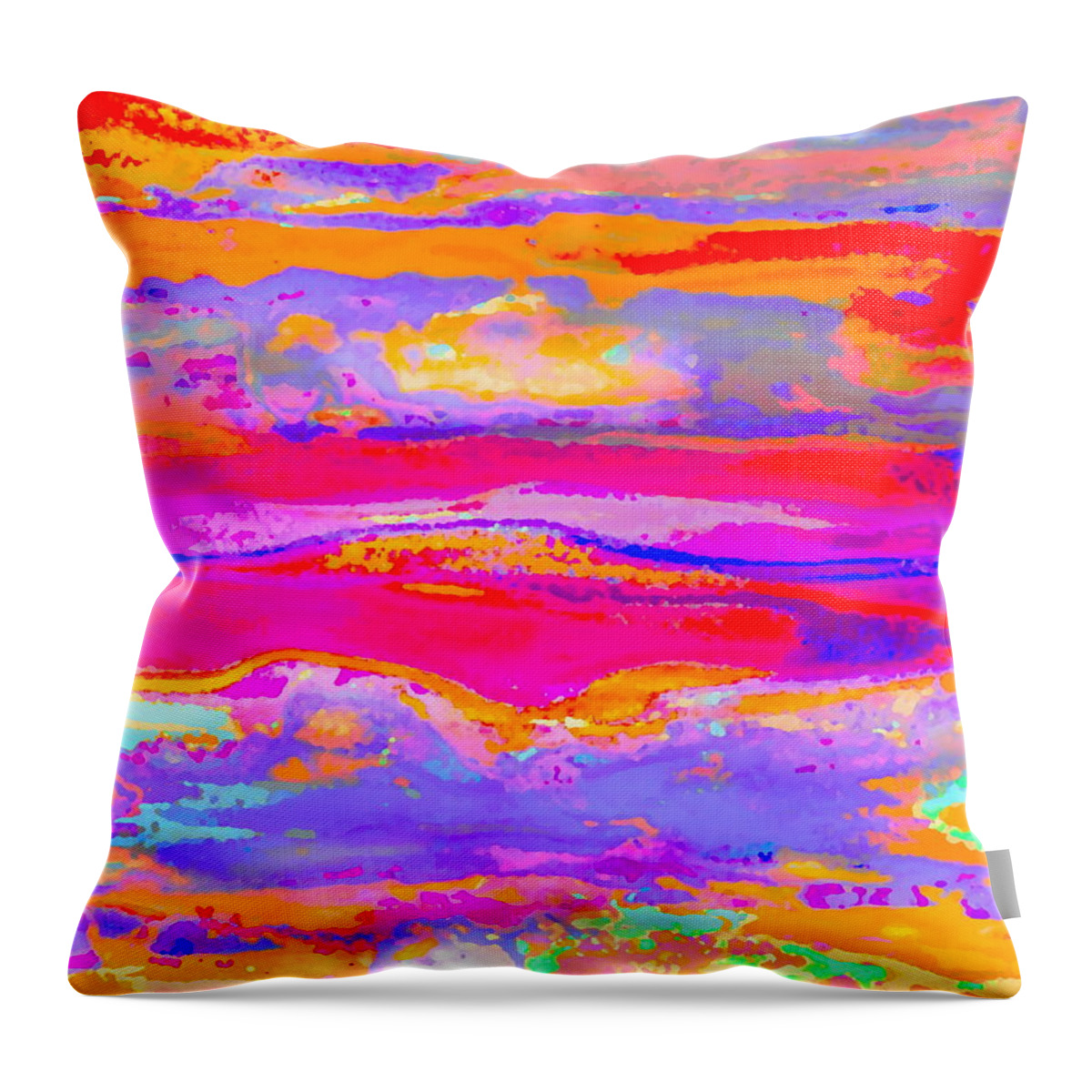 Sea Sunset Sky Throw Pillow for Sale by Expressionistart studio ...