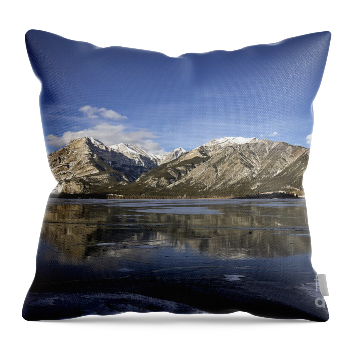 Banff Throw Pillow featuring the photograph Serenity's Shrine by Evelina Kremsdorf