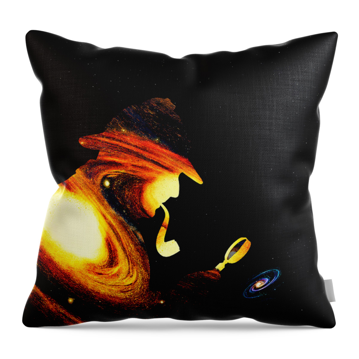 Sherlock Throw Pillow featuring the digital art Sherlock Holmes The Great Mystery by Nicebleed 