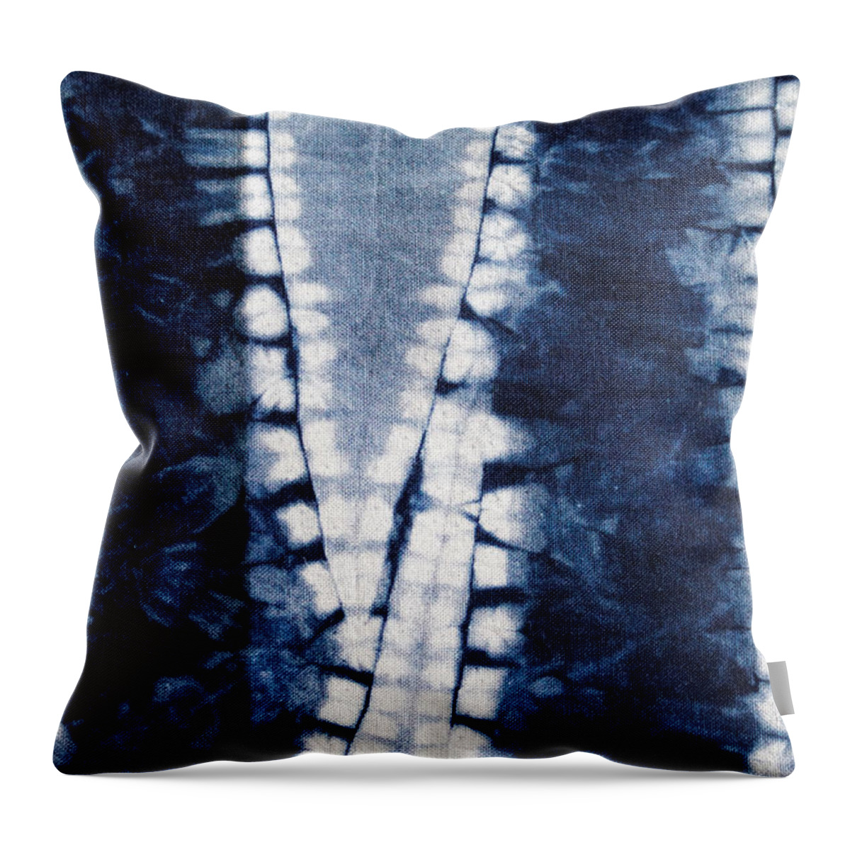 Aimee Stewart Throw Pillow featuring the painting Shibori 3 by MGL Meiklejohn Graphics Licensing