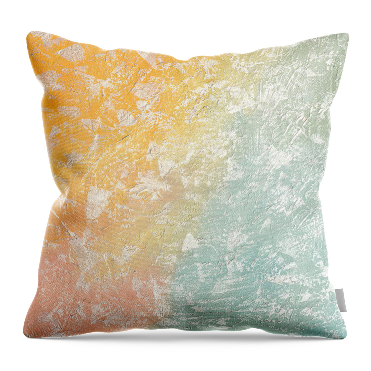 Sky Throw Pillow featuring the painting Shimmering Pastels 2 by Linda Bailey