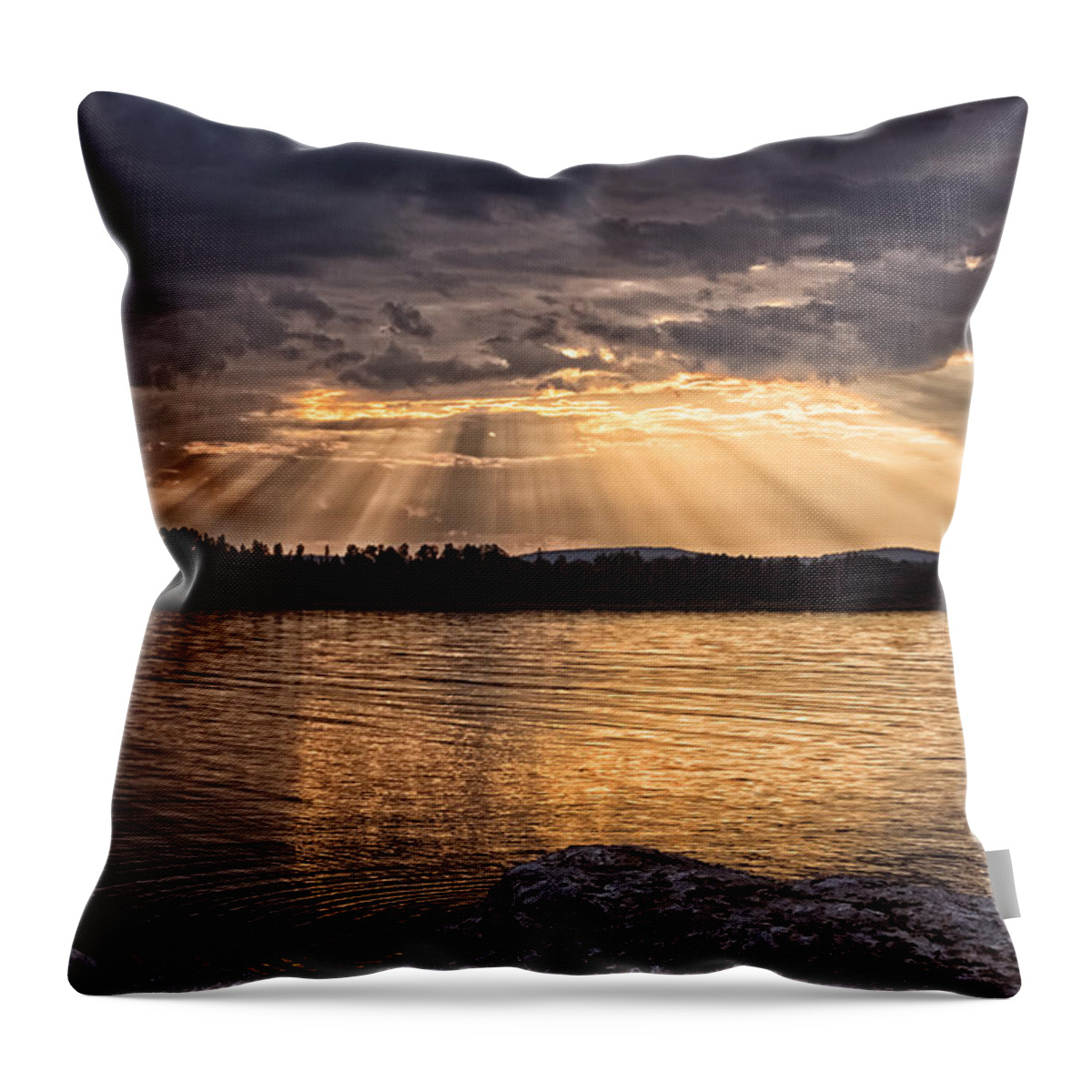 Bay Throw Pillow featuring the photograph Sky lights by Jakub Sisak