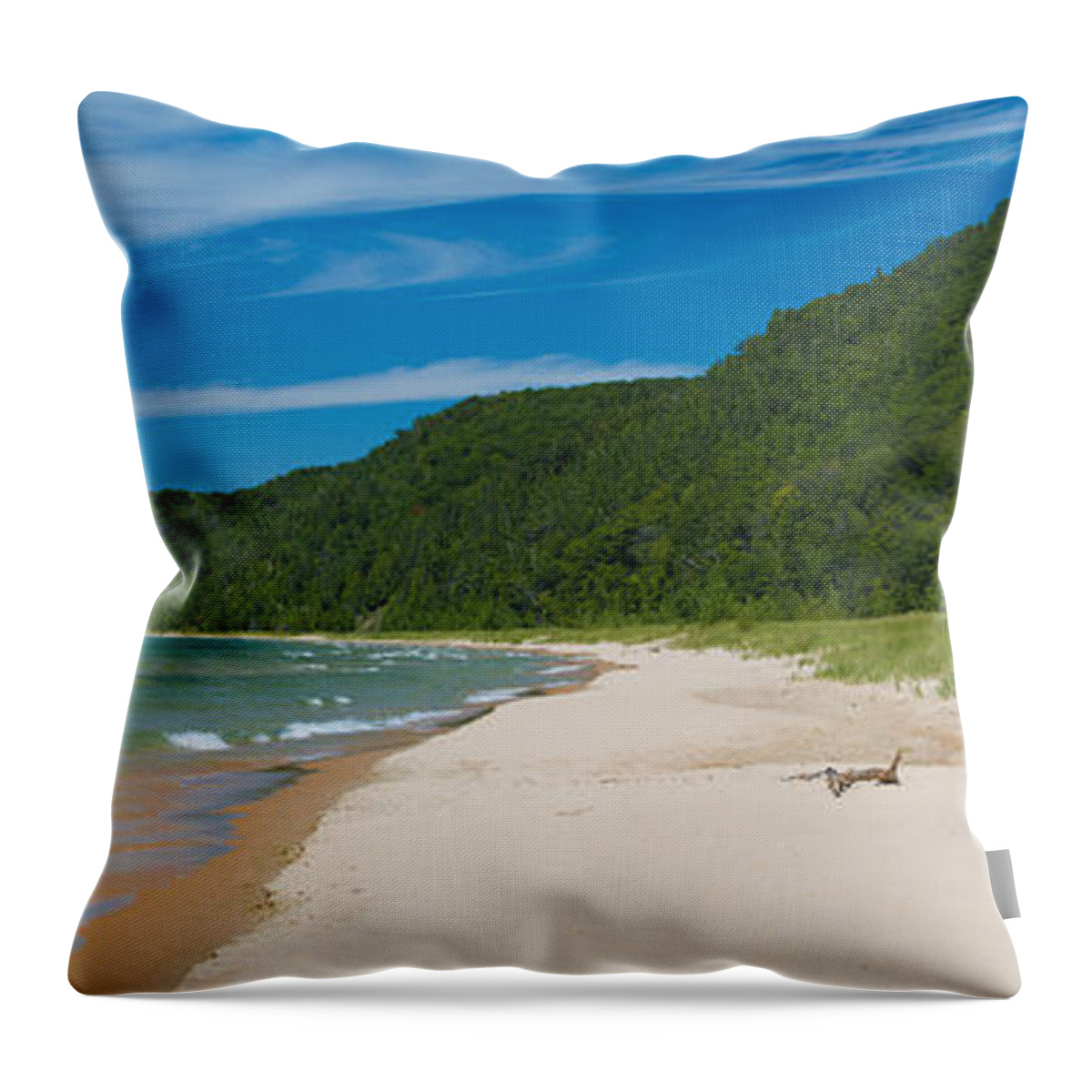 Clouds Throw Pillow featuring the photograph Sleeping Bear Dunes National Lakeshore by Sebastian Musial