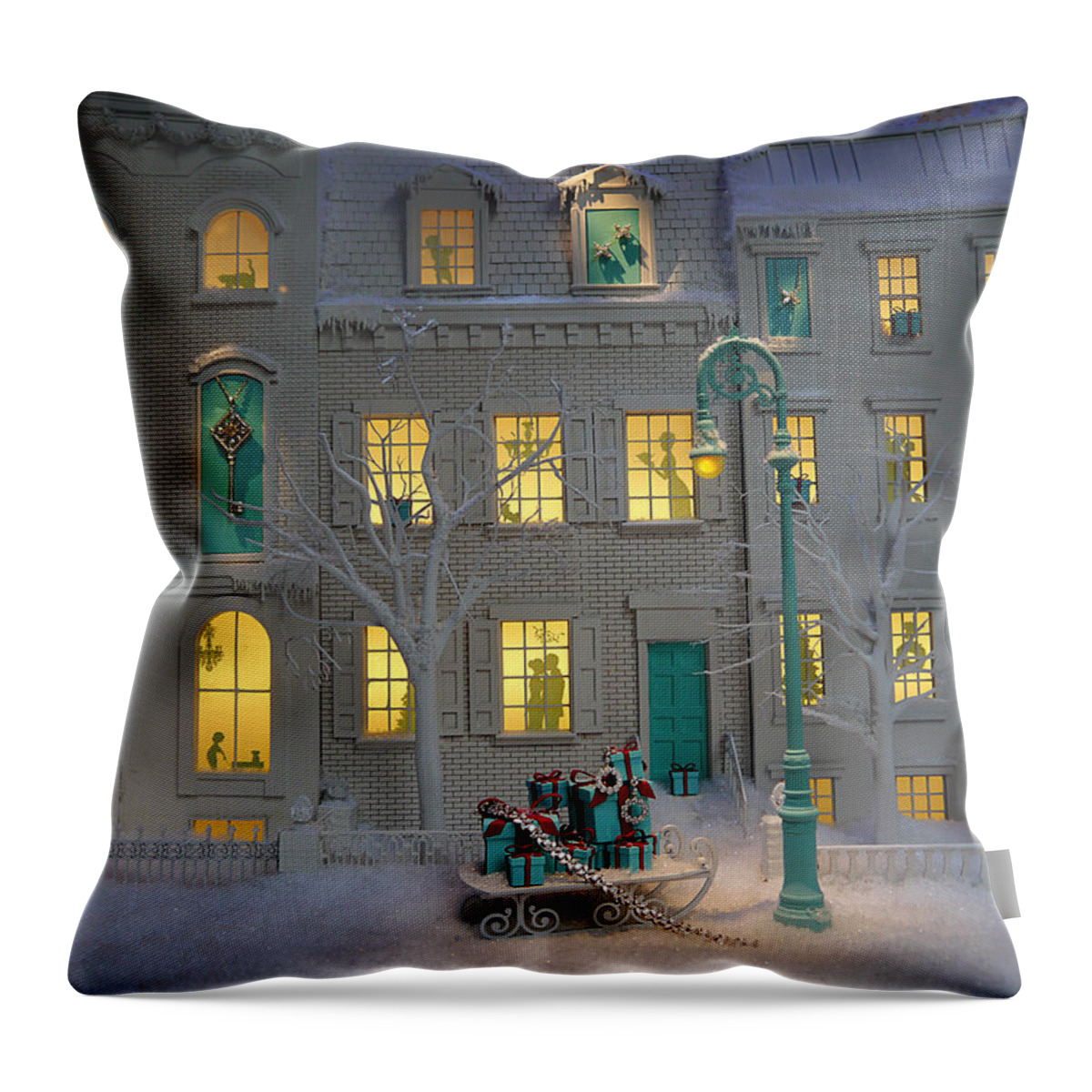 Small Throw Pillow featuring the photograph Small World - Tiffany Christmas 2 by Richard Reeve