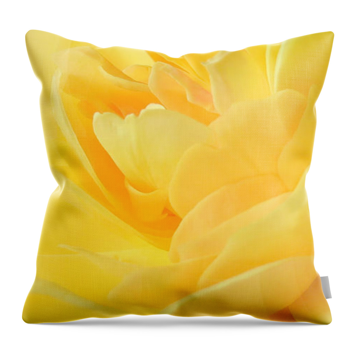 Rose Throw Pillow featuring the photograph Soft Yellow Rose by Deborah Smith