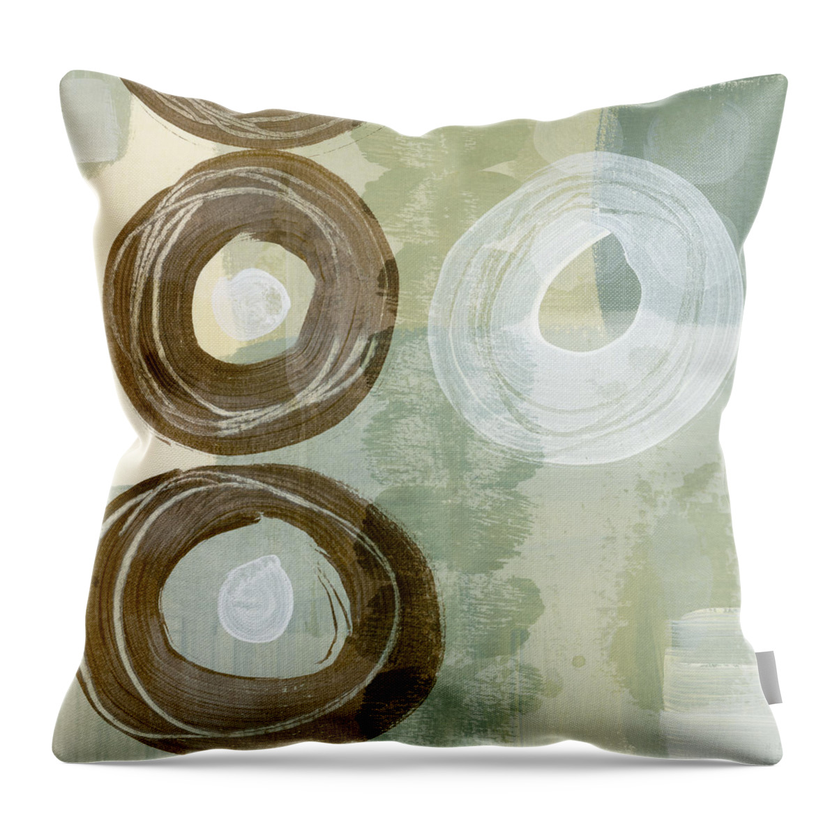 Abstract Throw Pillow featuring the photograph Softly Green by Carol Leigh