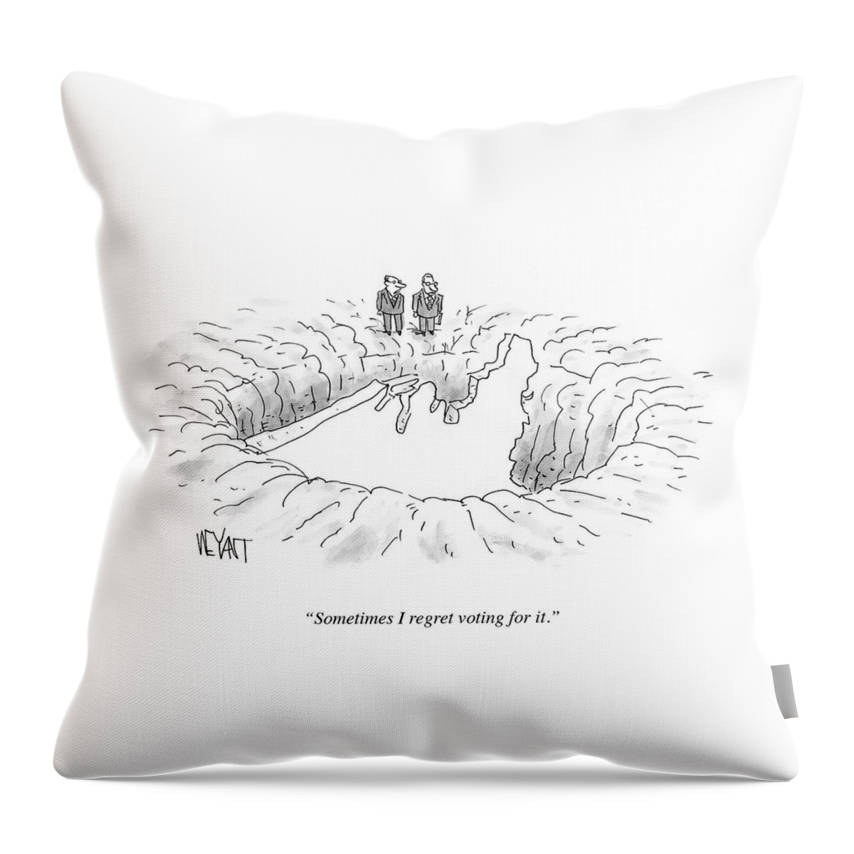 Sometimes I Regret Voting Throw Pillow
