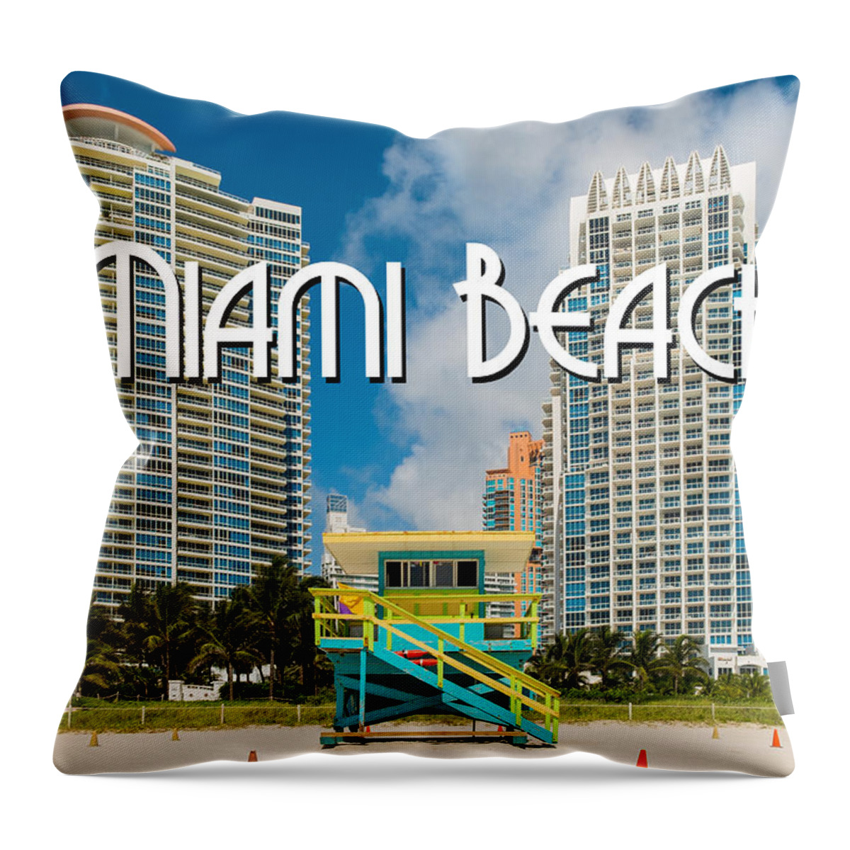 Architecture Throw Pillow featuring the photograph South Beach by Raul Rodriguez