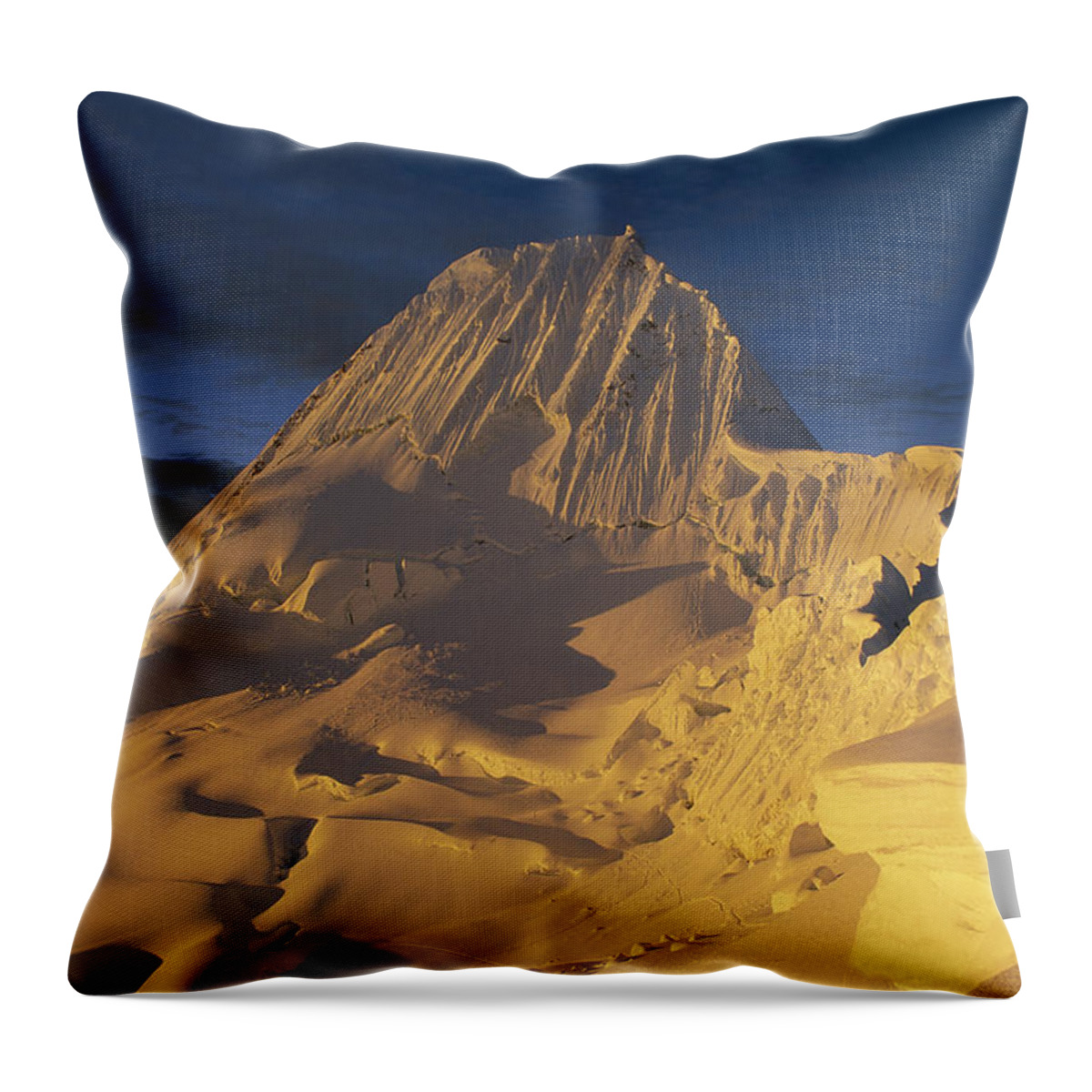 Feb0514 Throw Pillow featuring the photograph Southwest Face Of Alpamayo Peru by Grant Dixon