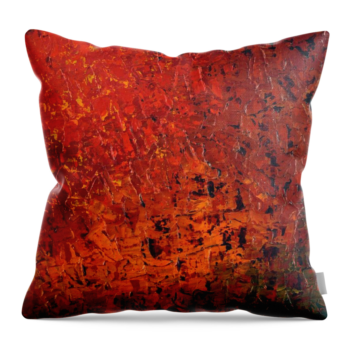 Spicey Throw Pillow featuring the painting Spicey by Linda Bailey