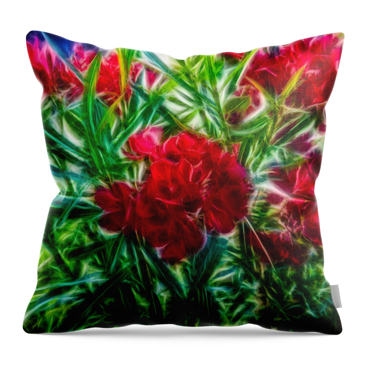  Spikes And Colors Throw Pillow featuring the painting Spikes and Colors by Omaste Witkowski