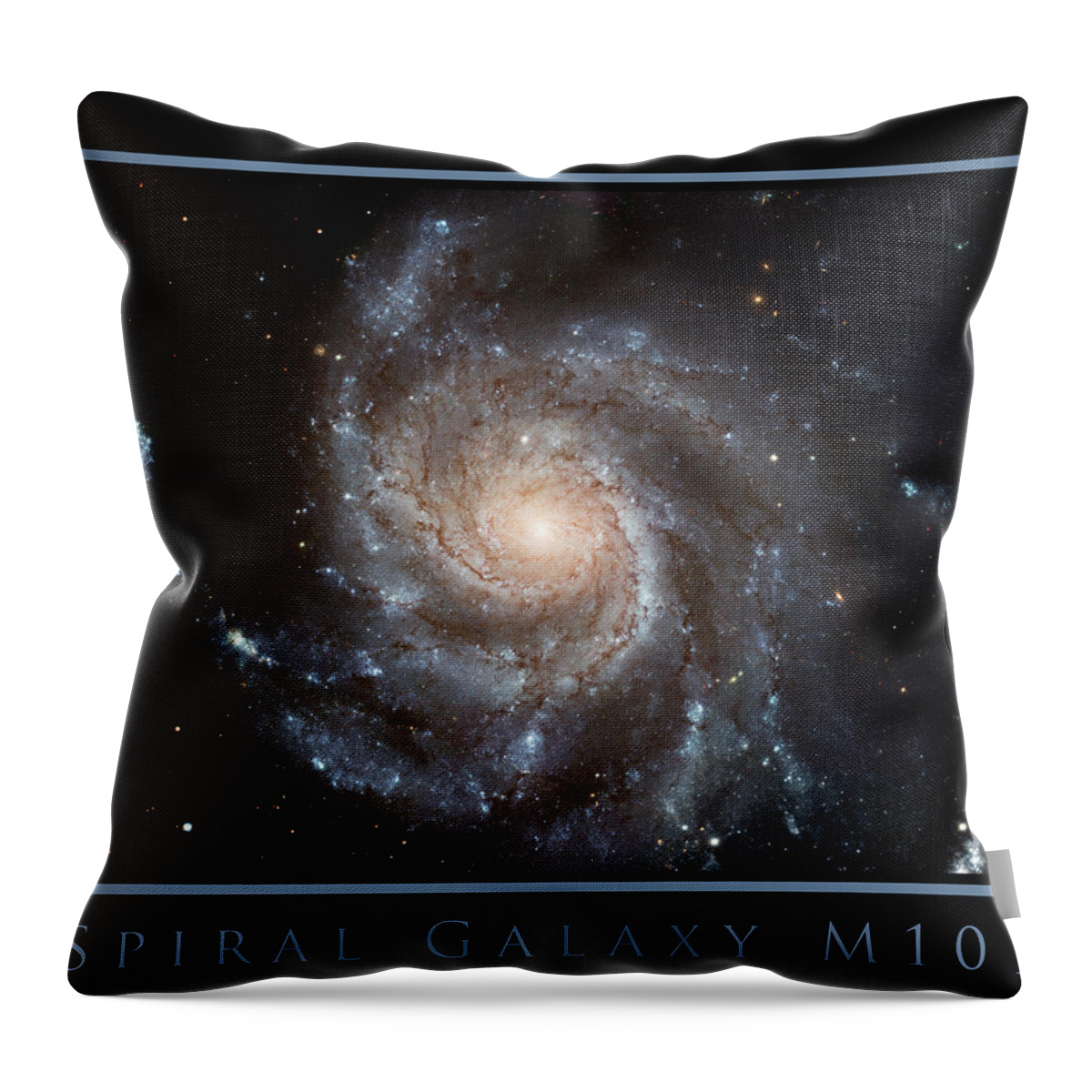 Spiral Galaxy Throw Pillow featuring the photograph Spiral Galaxy M101 by Adam Mateo Fierro