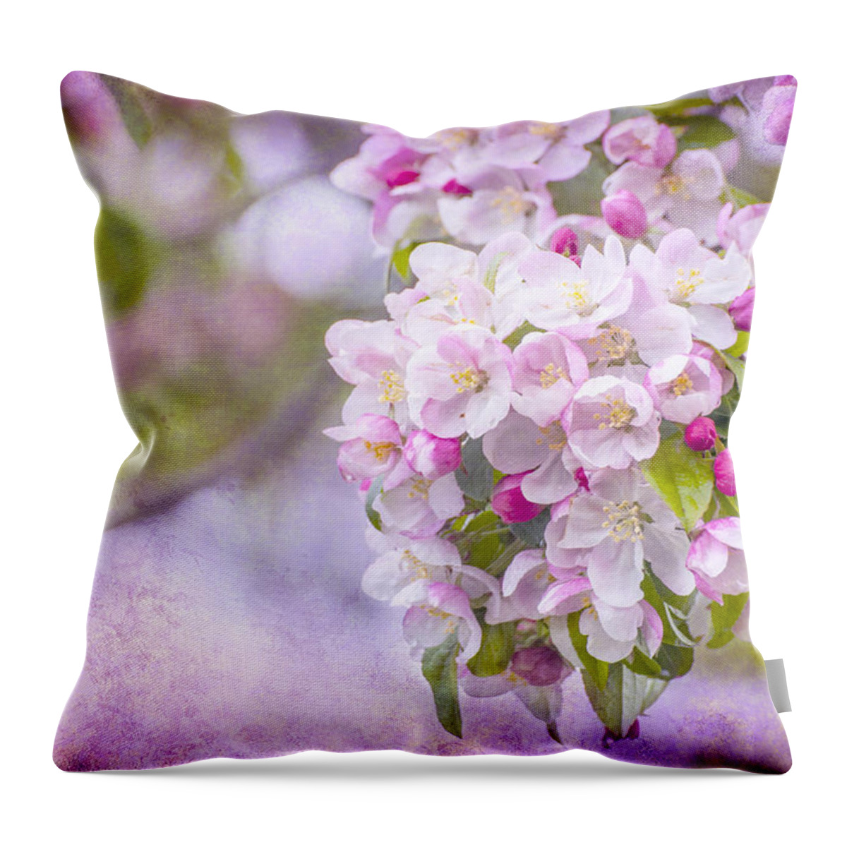 Pink Throw Pillow featuring the photograph Spring Blossoms by Cathy Kovarik