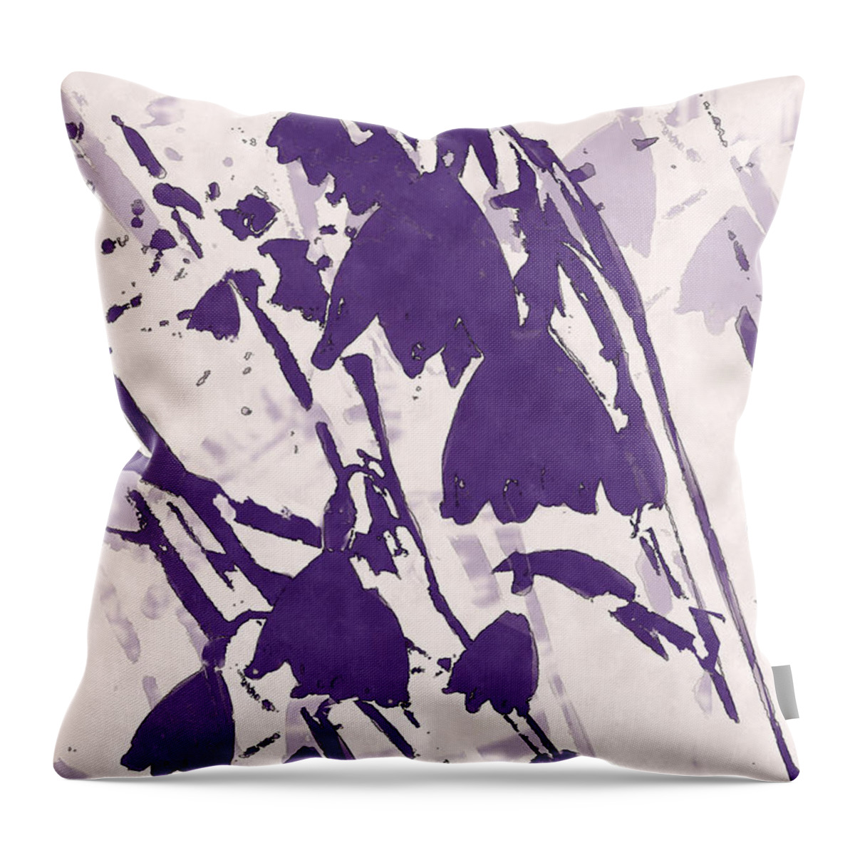 Nature Throw Pillow featuring the digital art Spring Dream in Purple by Deborah Smith