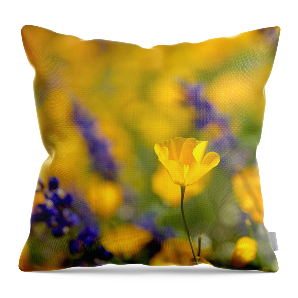 Flower Throw Pillow featuring the photograph Standing Out In A Crowd by Tamara Becker