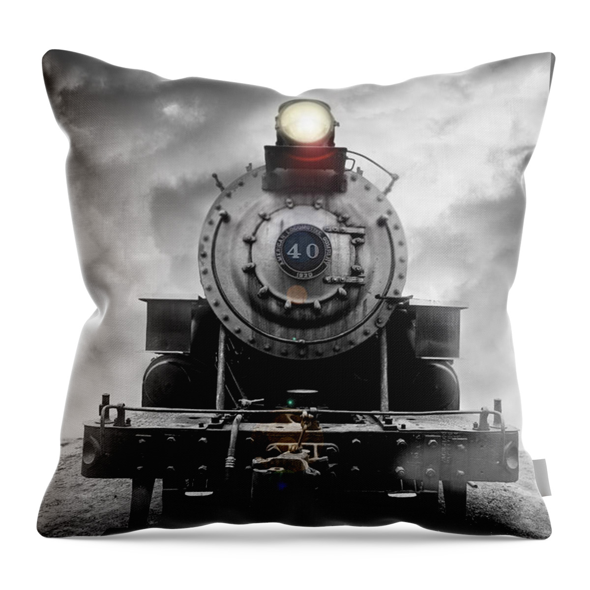 Essex. Train Throw Pillow featuring the photograph Steam Train Dream by Edward Fielding