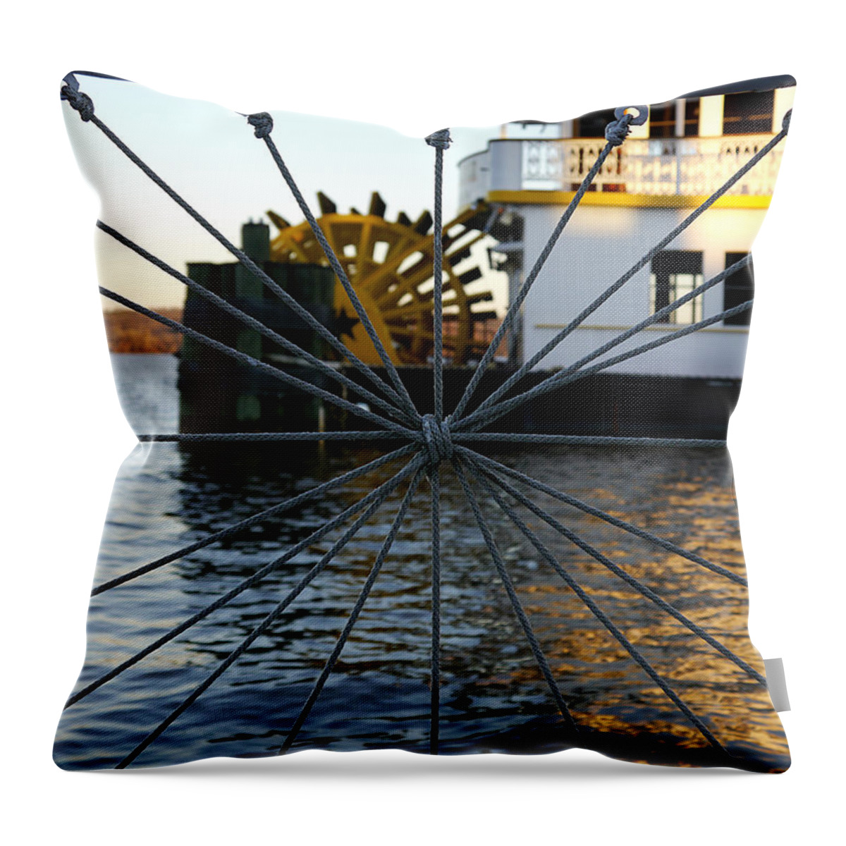 Richard Reeve Throw Pillow featuring the photograph Steamboat - Cherry Blossom 3 by Richard Reeve