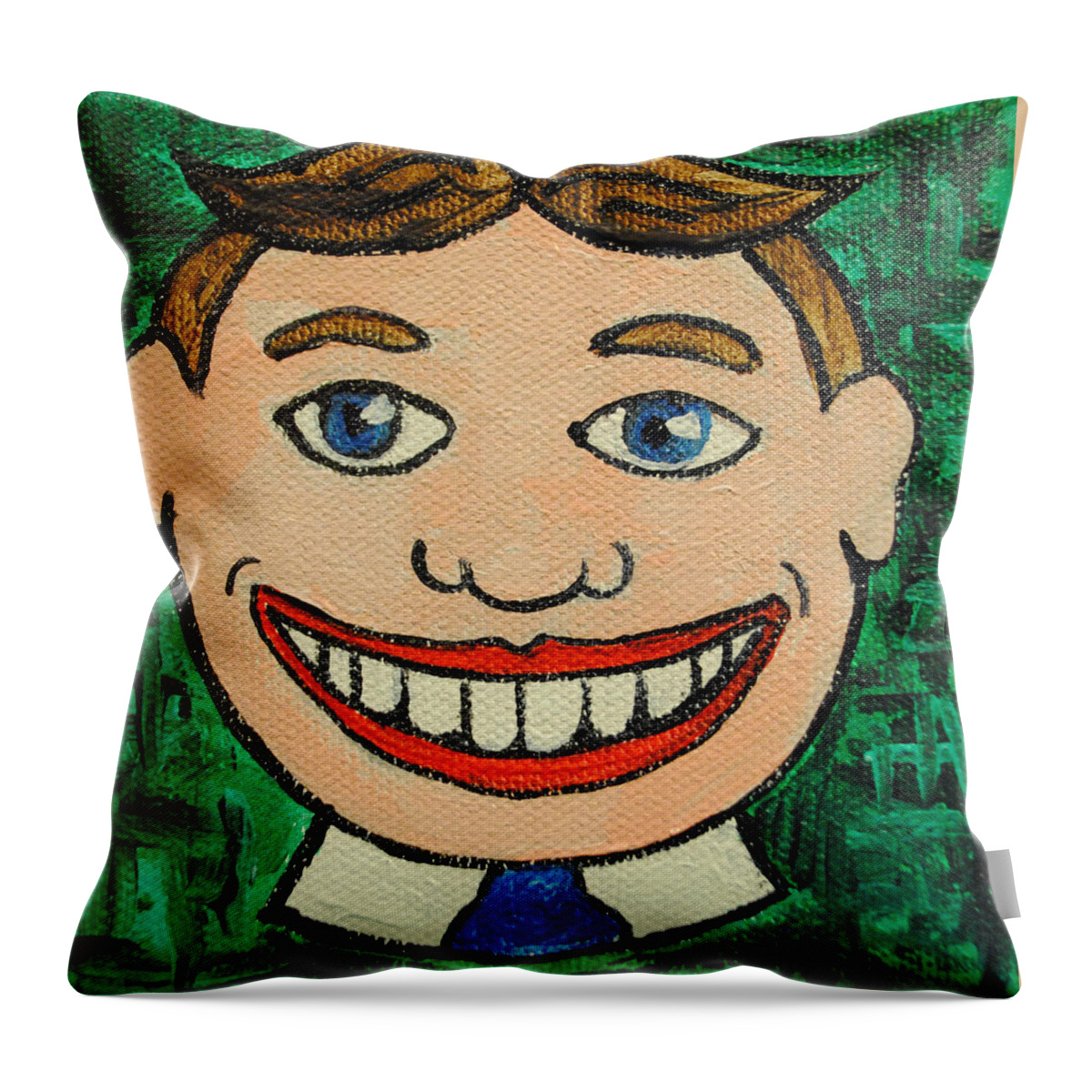 Asbury Park Throw Pillow featuring the painting Still Smiling by Patricia Arroyo