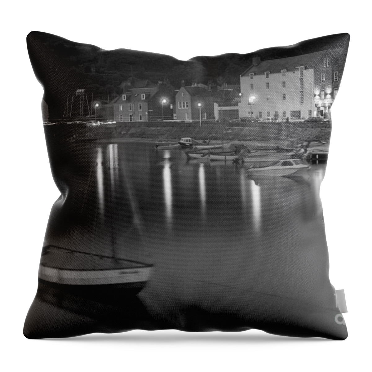 Stonehaven Throw Pillow featuring the photograph Stonehaven Harbour by Riccardo Mottola