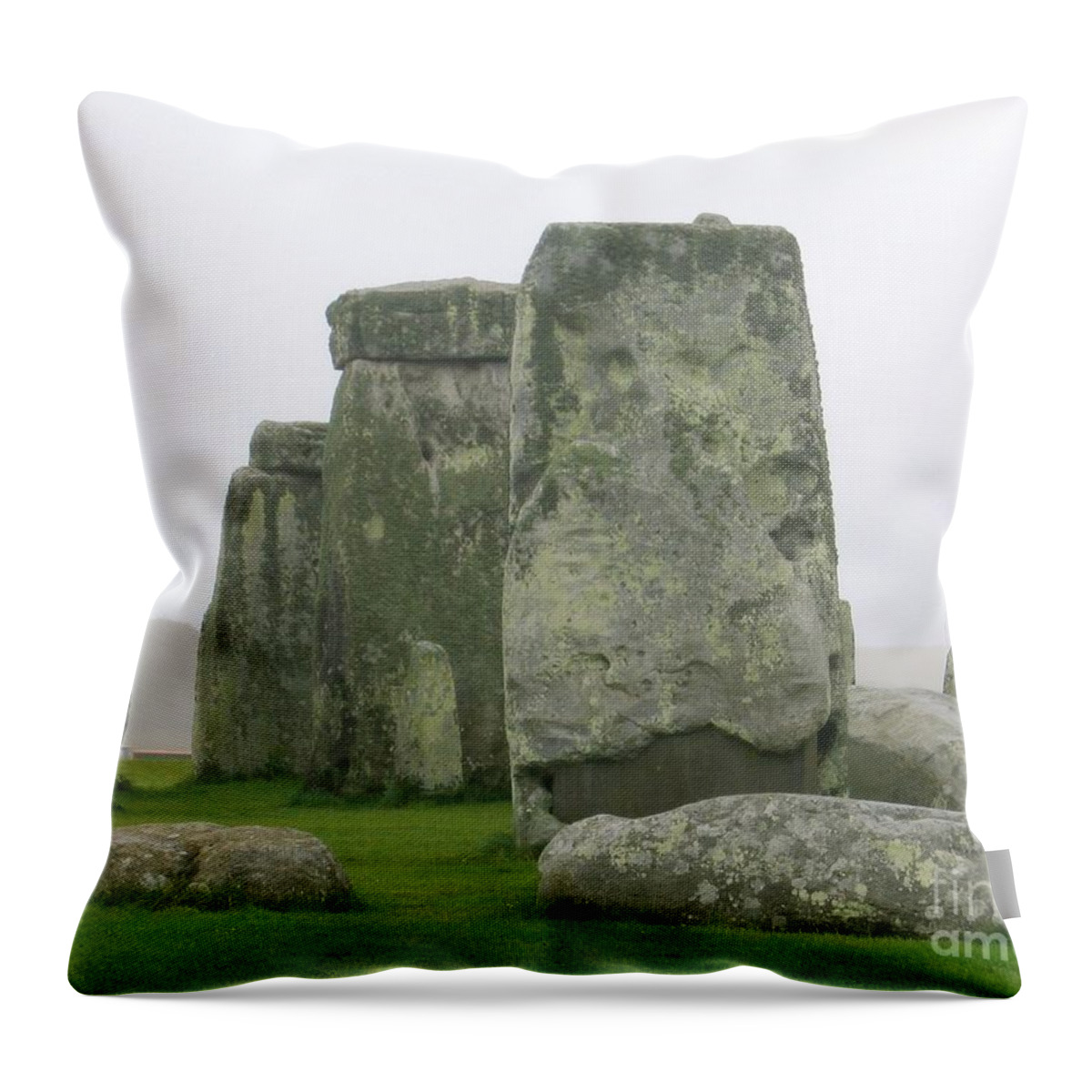Stonehenge Throw Pillow featuring the photograph Stonehenge Detail by Denise Railey