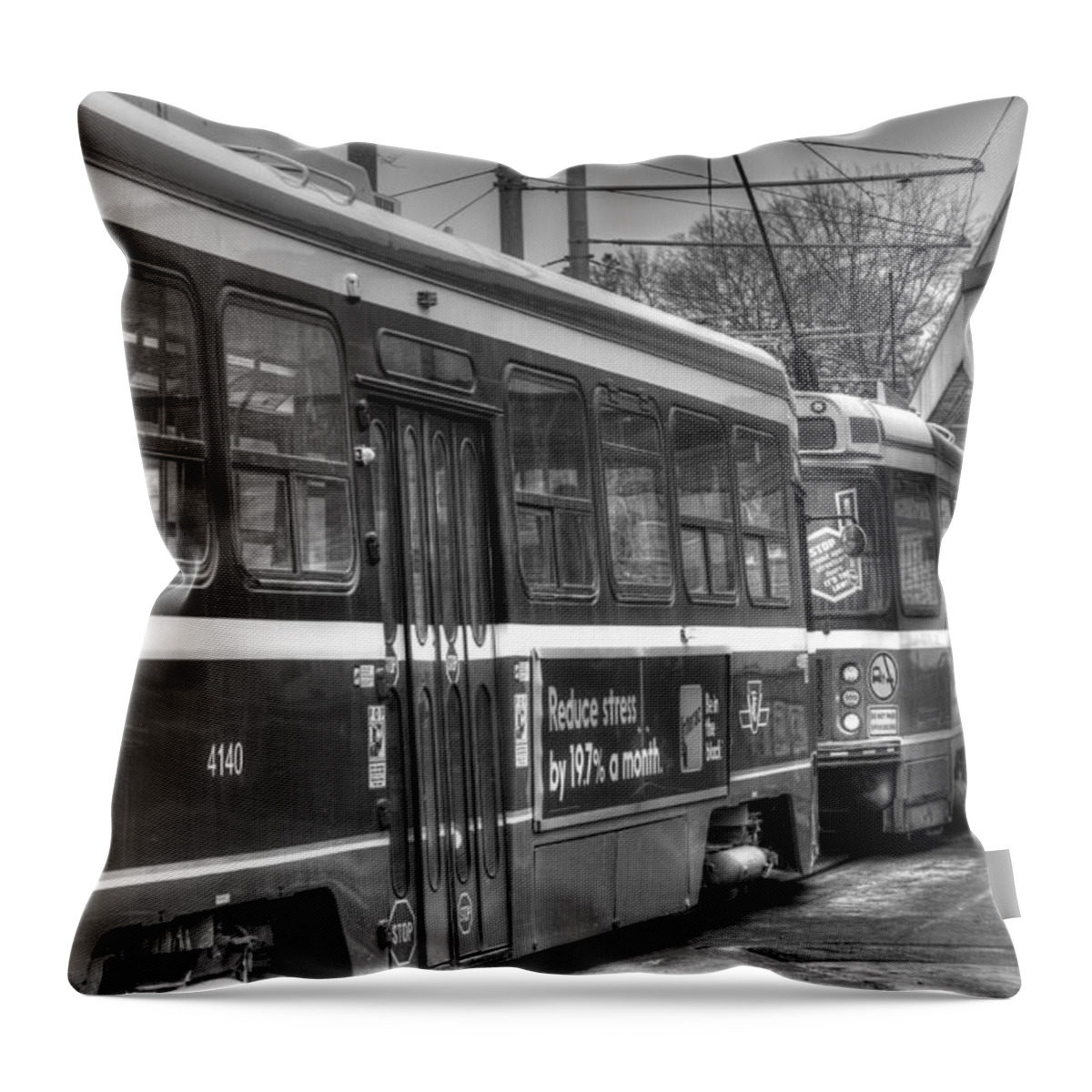 Black And White Photography Throw Pillow featuring the photograph Street Cars in Monochrome by Nicky Jameson