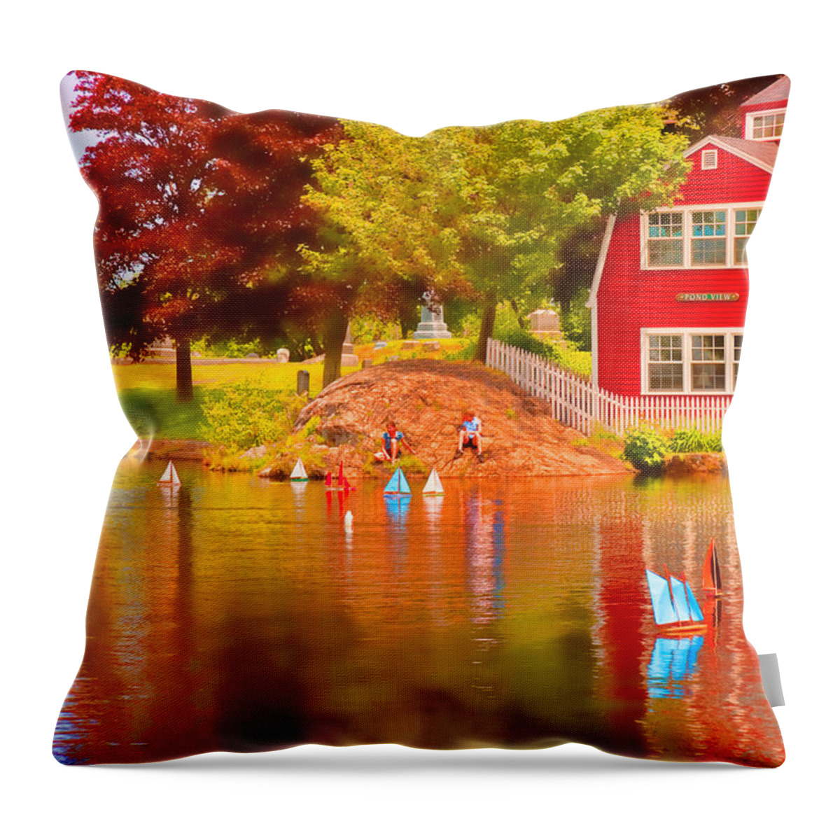 Image By Jeff Folger Throw Pillow featuring the photograph Summer fun by Jeff Folger