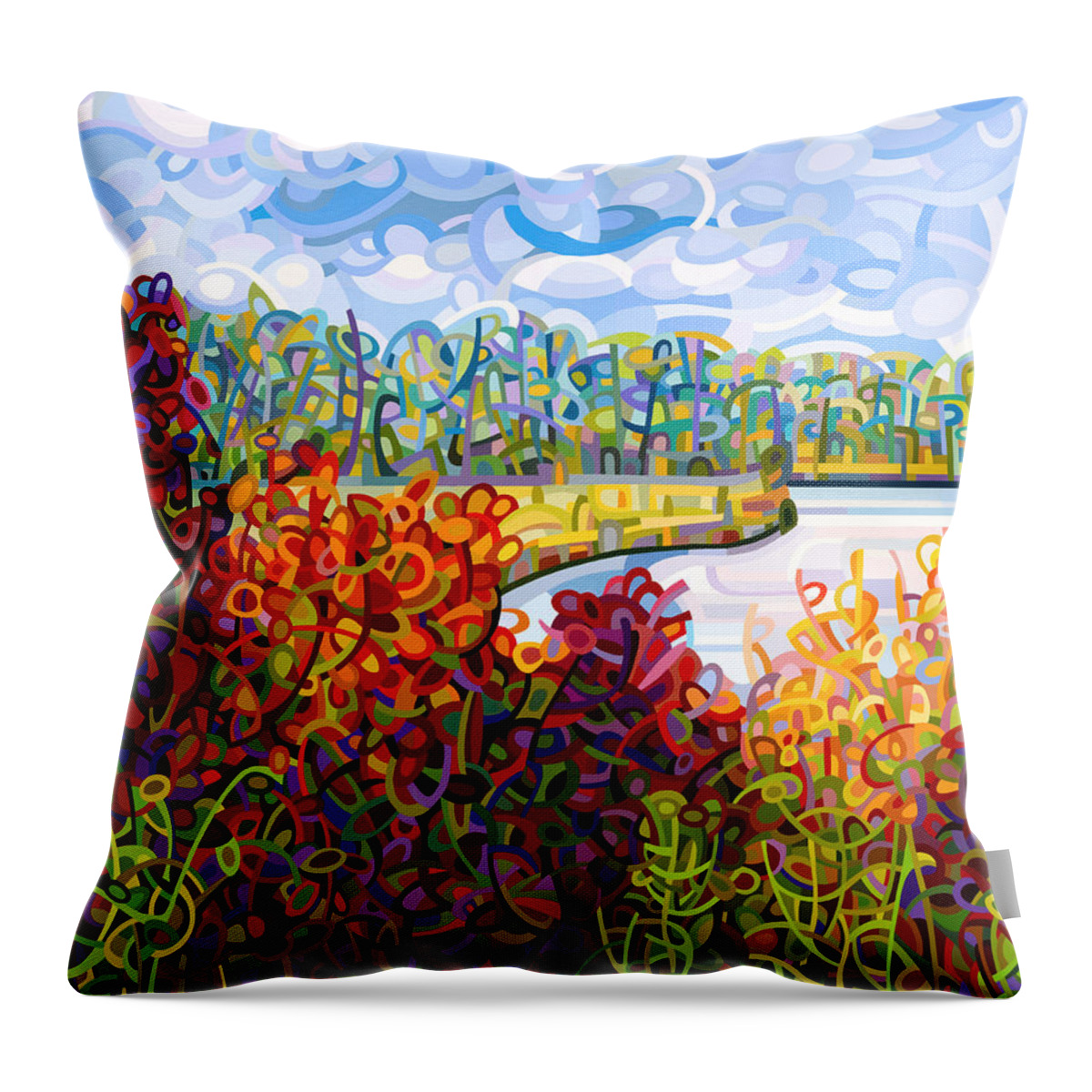 Art Throw Pillow featuring the Summer's End by Mandy Budan