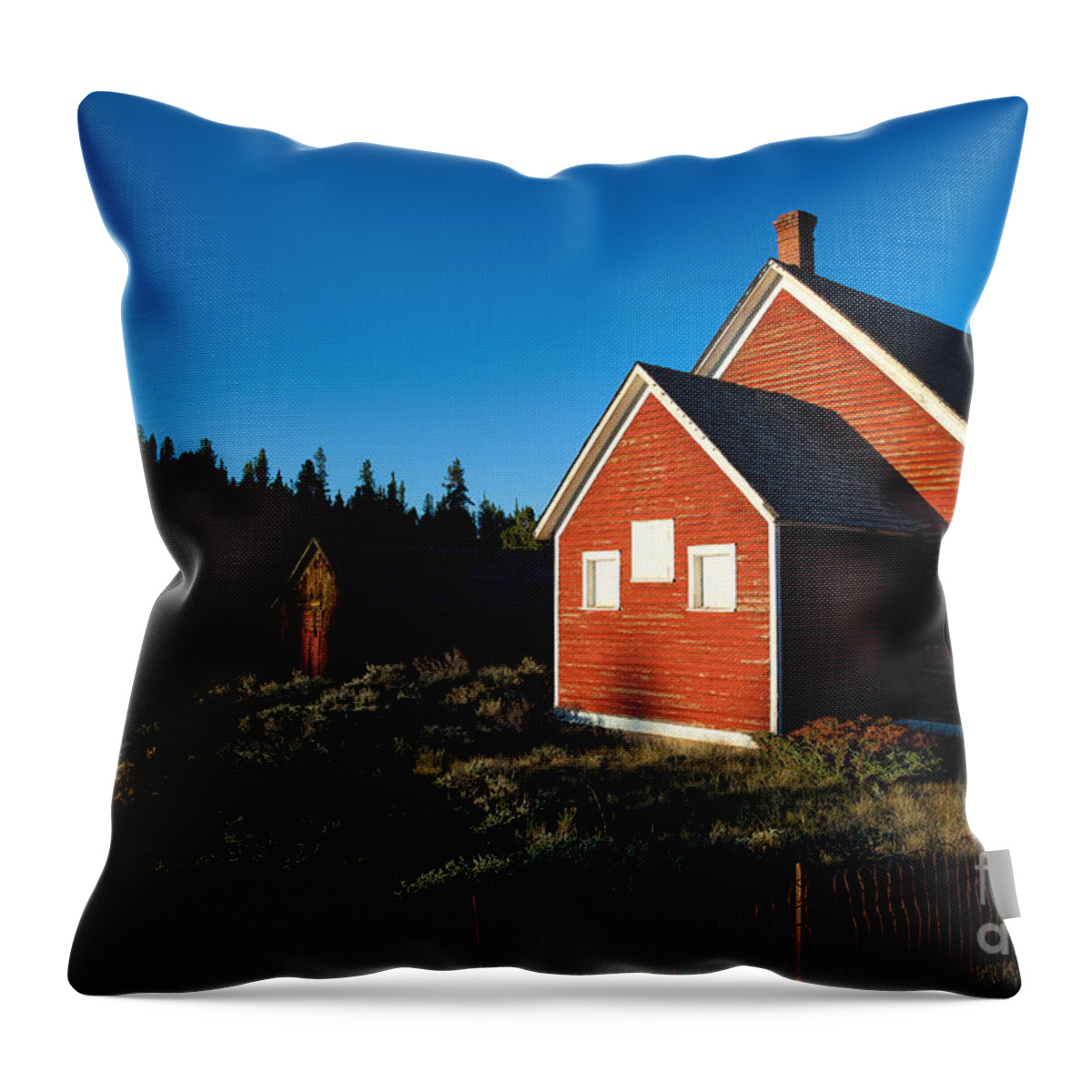 Autumn Colors Throw Pillow featuring the photograph Sunday Morning Coming Down by Jim Garrison