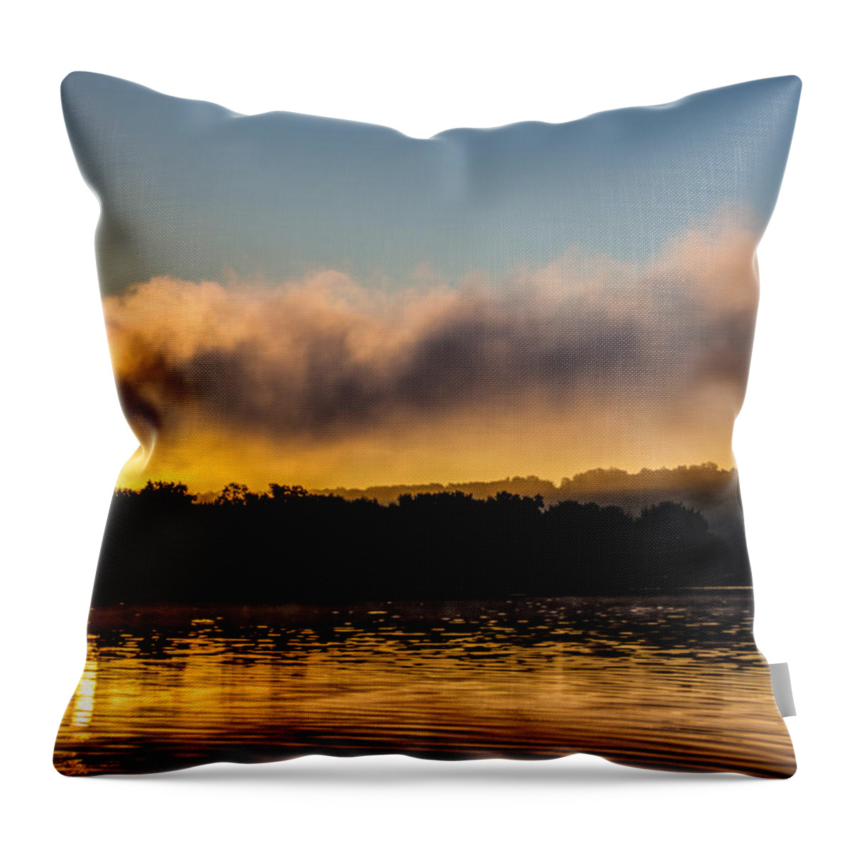 Sunrise Throw Pillow featuring the photograph Sunrise on the St. Croix by Adam Mateo Fierro