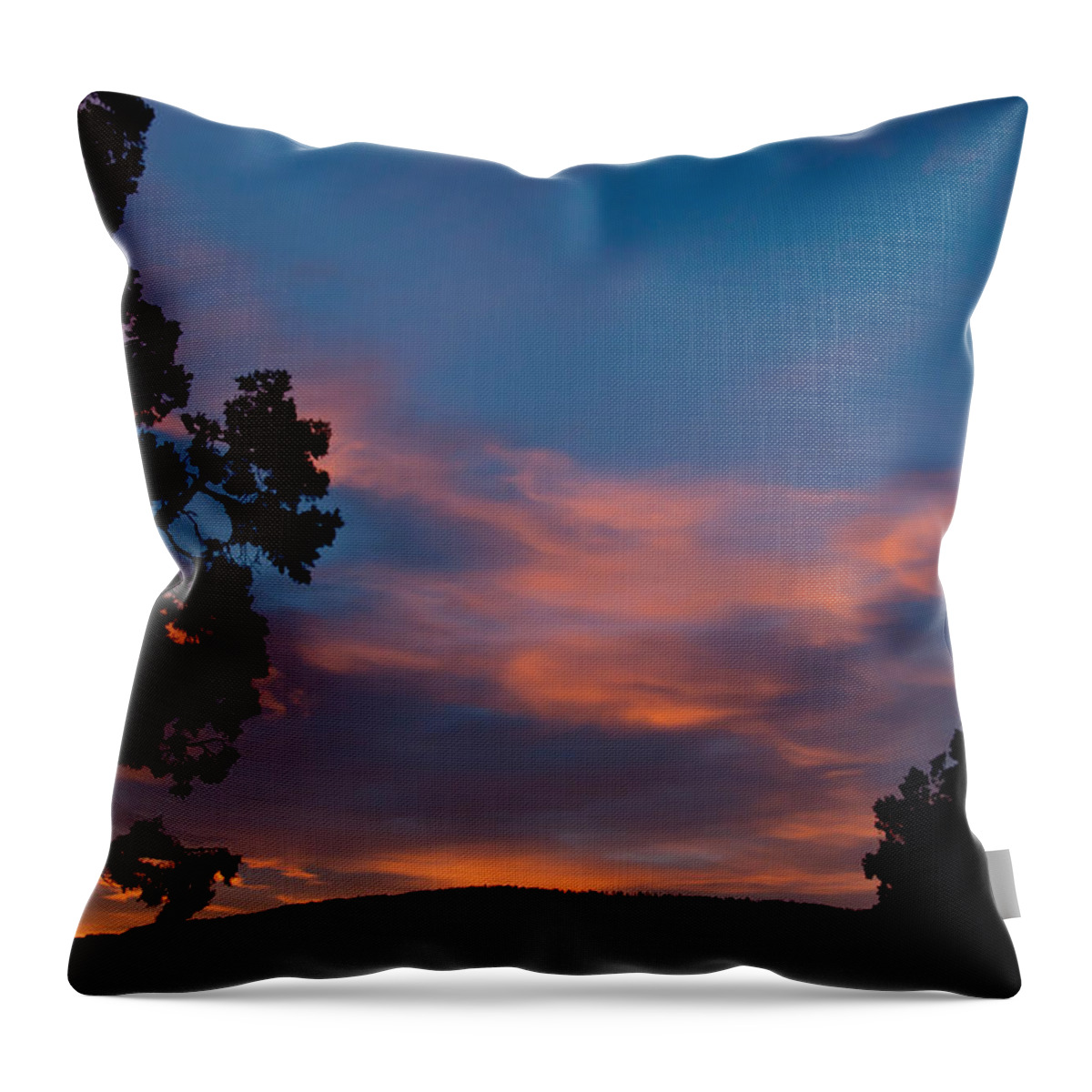 Mammoth Hot Springs Throw Pillow featuring the photograph Sunrise Over Mammoth Campground by Frank Madia