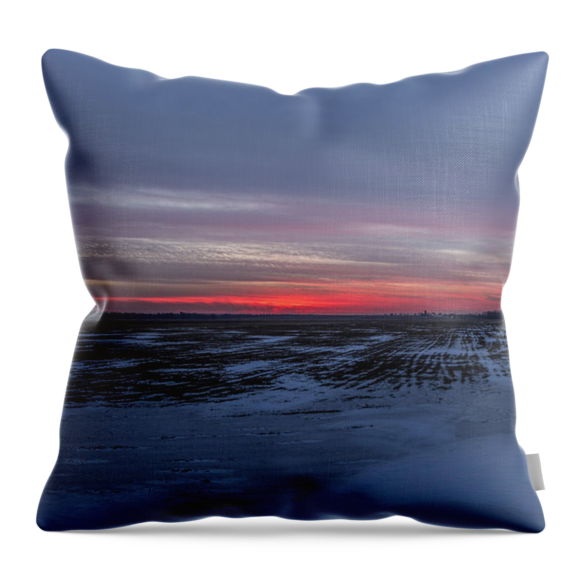 Killsnake Wildlife Area Throw Pillow featuring the photograph Sunset At Killsnake by Thomas Young