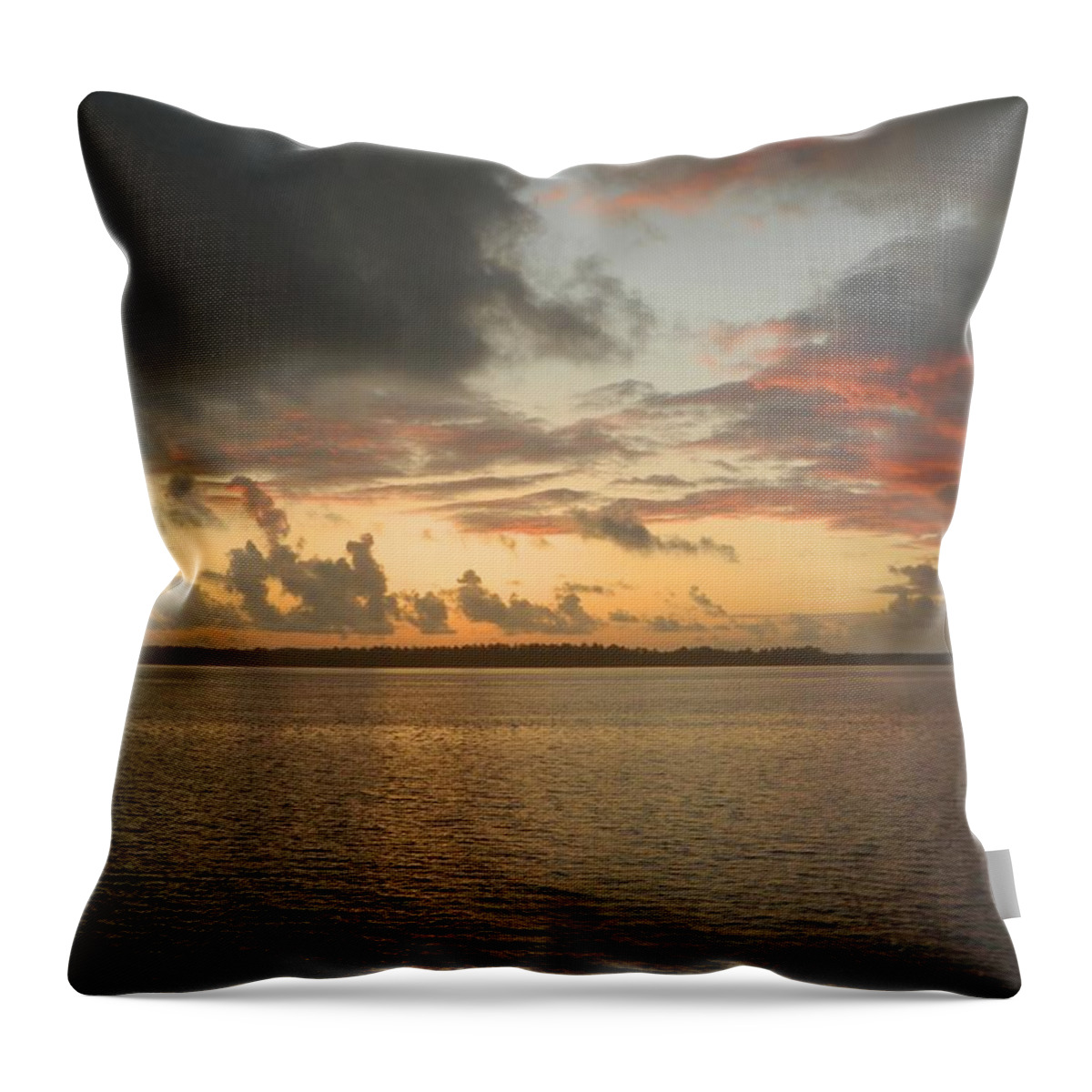 Sunset Throw Pillow featuring the photograph Sunset Before Funnel Cloud 5 by Gallery Of Hope 
