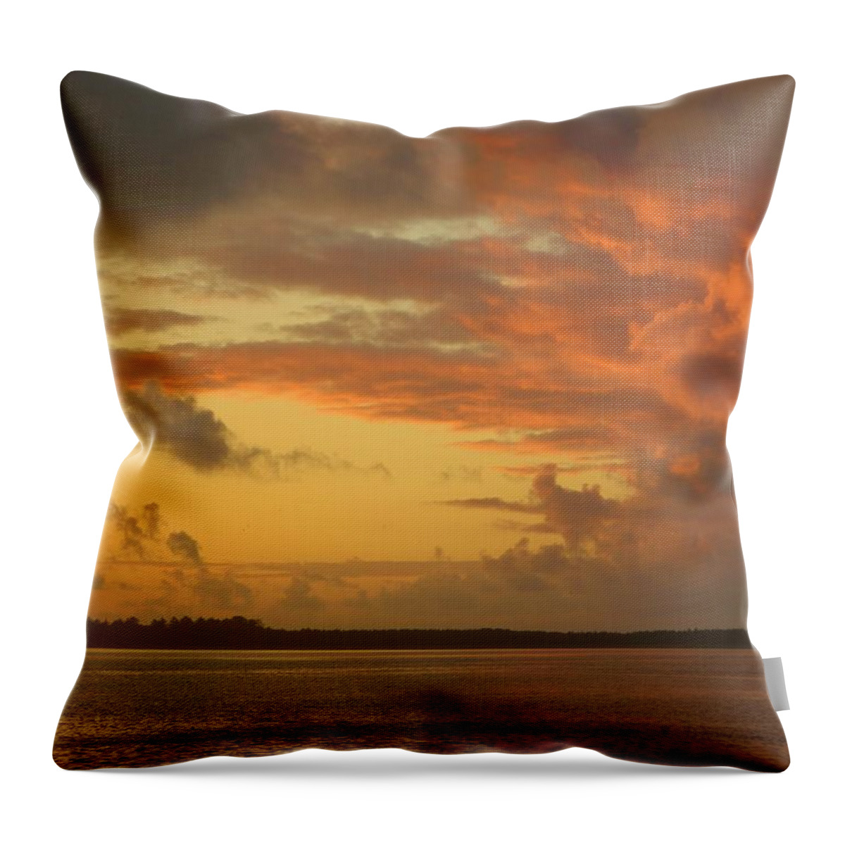 Sunset Throw Pillow featuring the photograph Sunset Before Funnel Cloud by Gallery Of Hope 