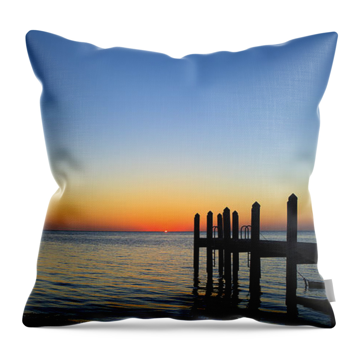 Bayfront Throw Pillow featuring the photograph Sunset in the Keys by Raul Rodriguez