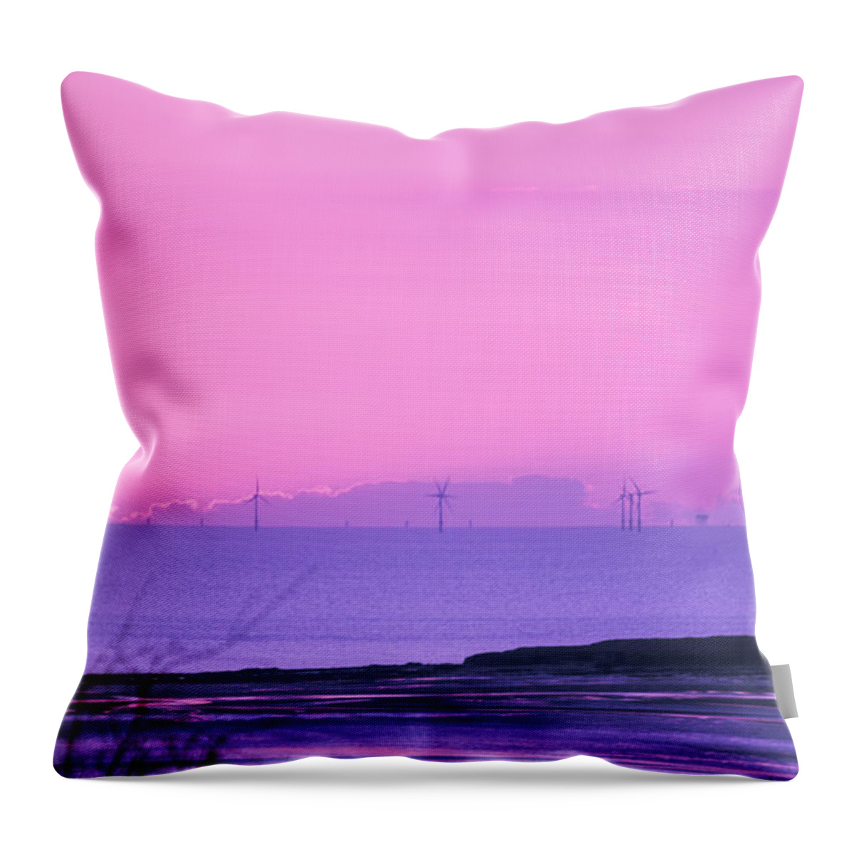 Spring Throw Pillow featuring the photograph Sunset by Spikey Mouse Photography