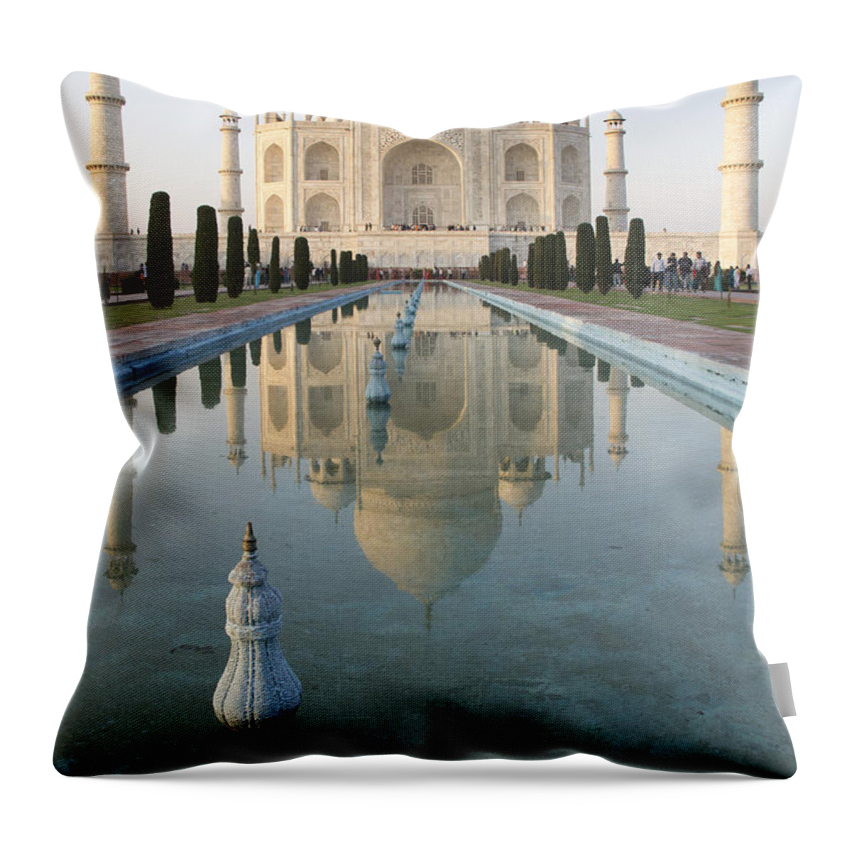 Taj Mahal Throw Pillow featuring the photograph Taj by Elena Perelman